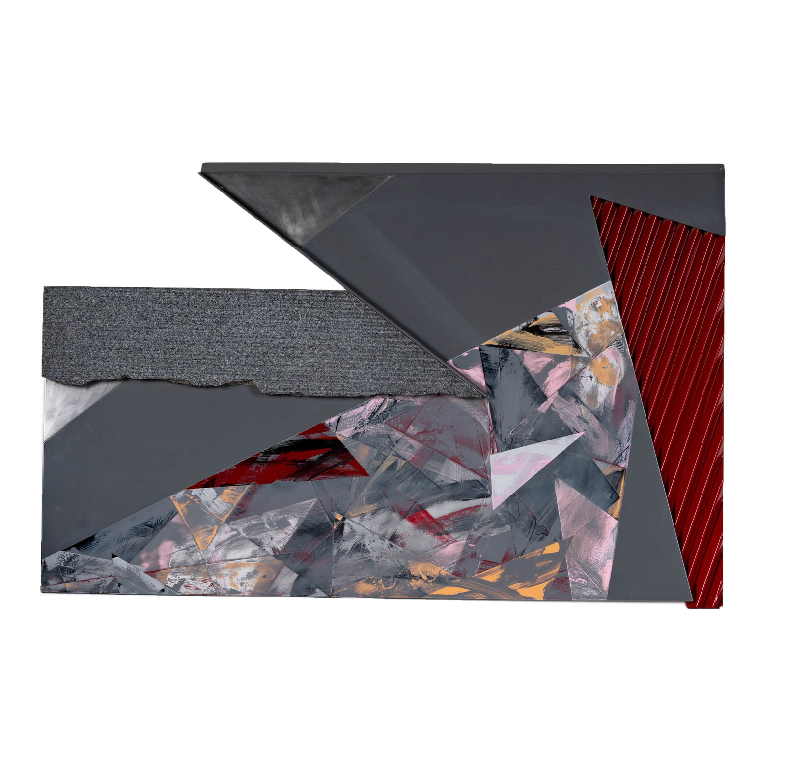 Laddie John Dill (Born 1943), Untitled Sculpture: metal, stone, and acrylic mixed media, 1987, signed and dated verso, Overall: 20 x 31 in. (50.8 x 78.7 cm.),