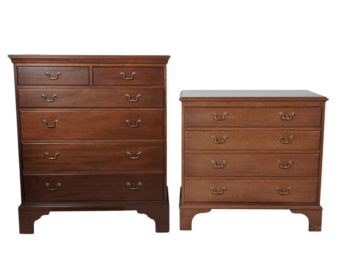 Two Kittinger Georgian-Style Mahogany Chests of Drawers (1 of 10)