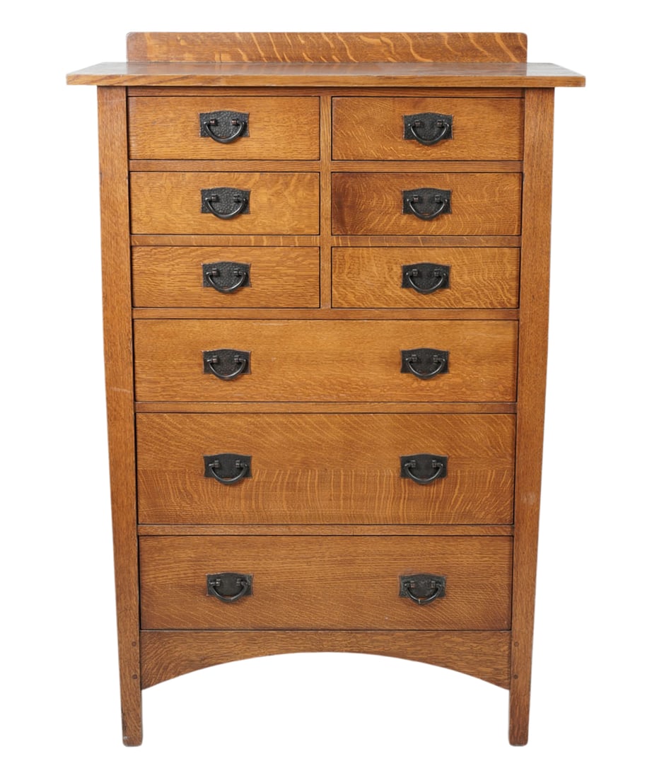 Stickley Oak Tall Chest of Drawers (1 of 11)