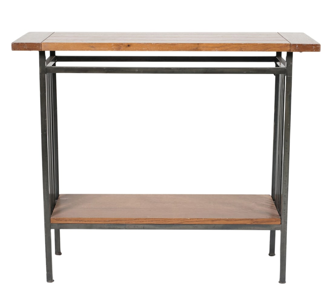 A Stickley Oak and Iron Sofa Table (1 of 9)