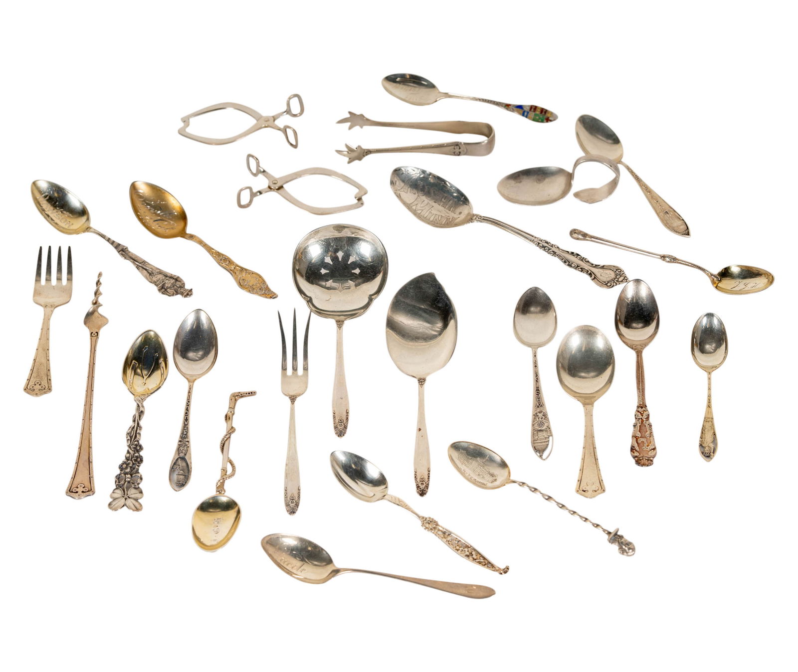 Group of Assorted Sterling Spoons and Utensils (1 of 20)