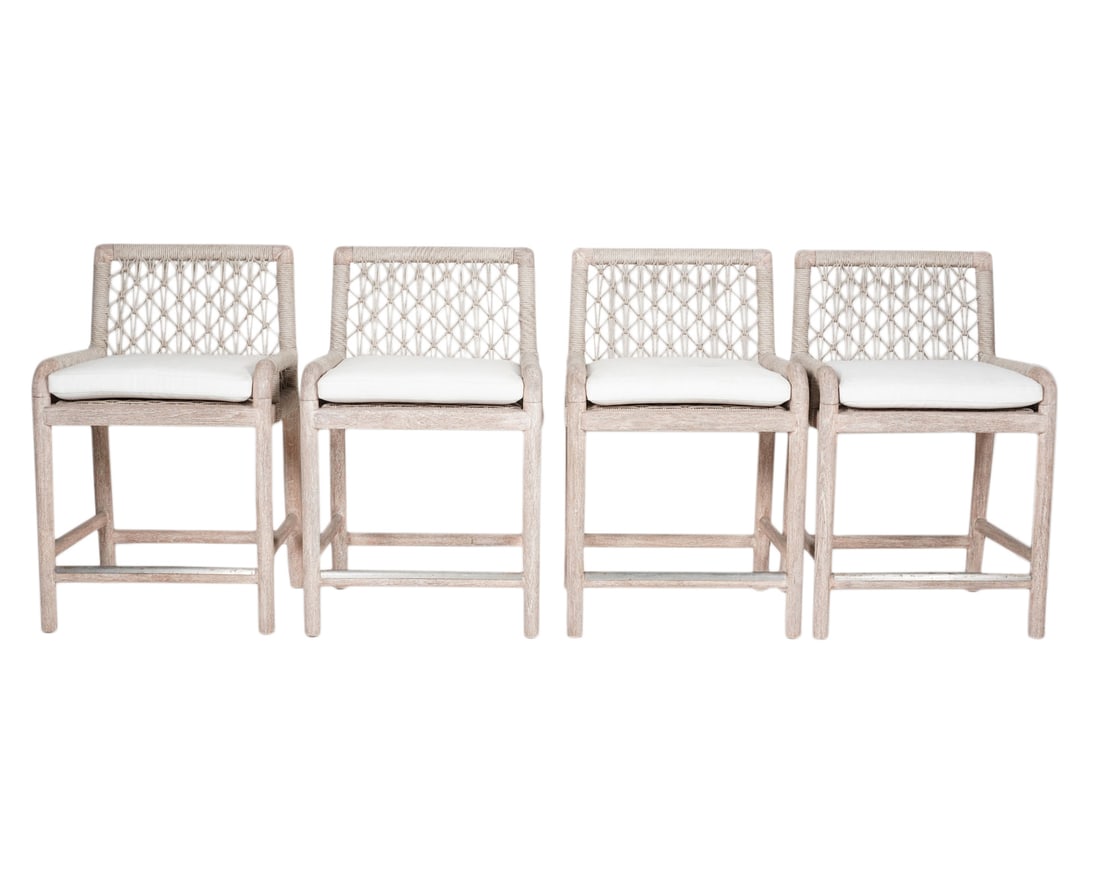 A Set of Four Palecek Counter Stools (1 of 12)