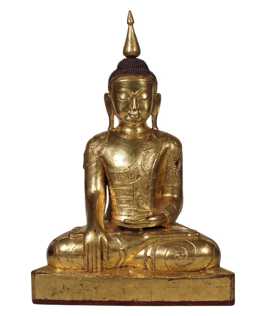 Southeast Asian Giltwood Figure of Seated Buddha (1 of 11)