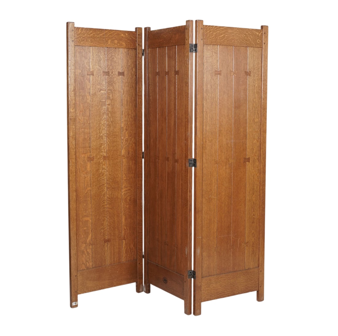 Stickley Oak Three-Panel Screen (1 of 9)