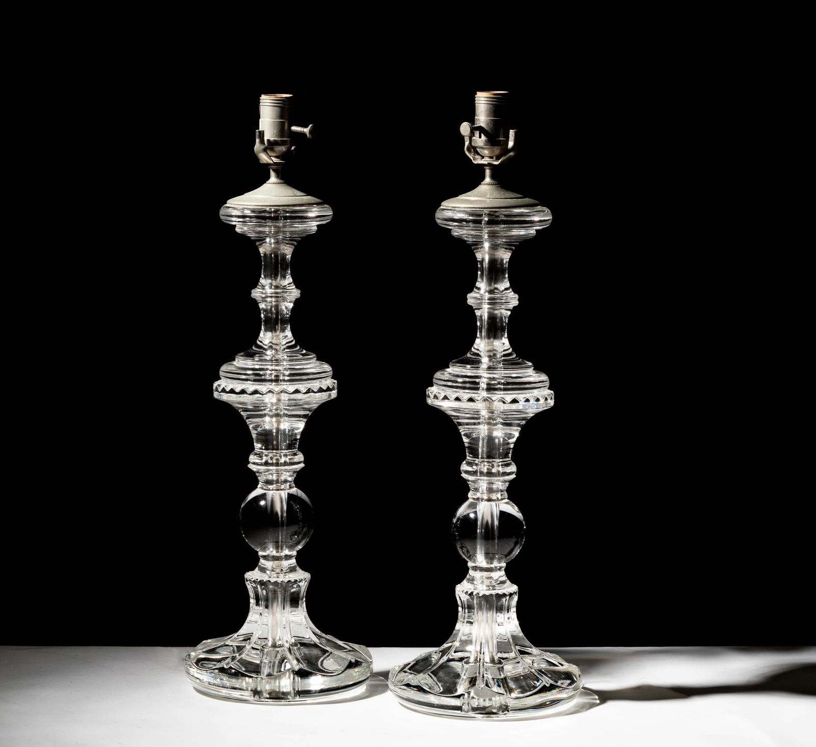 Pair of Glass Table Lamps (1 of 7)