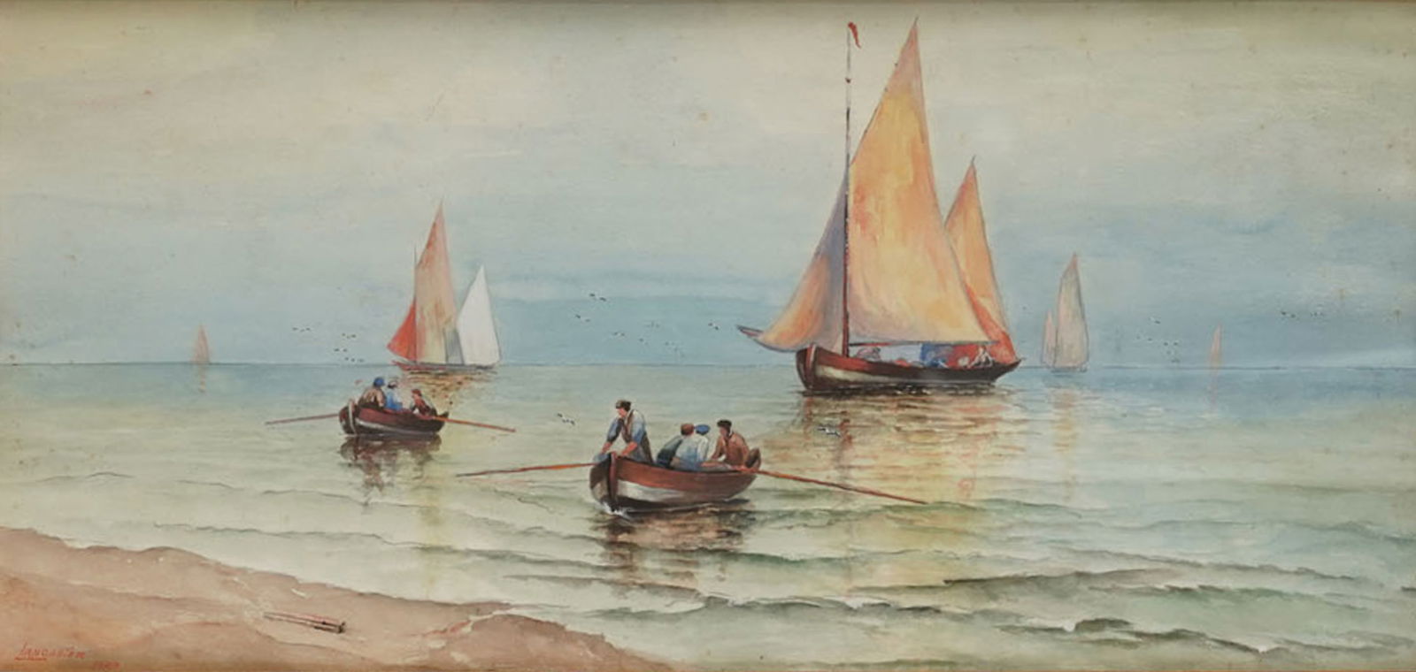 Percy Lancaster (1878 - 1951): Ships off the Coast (1 of 7)