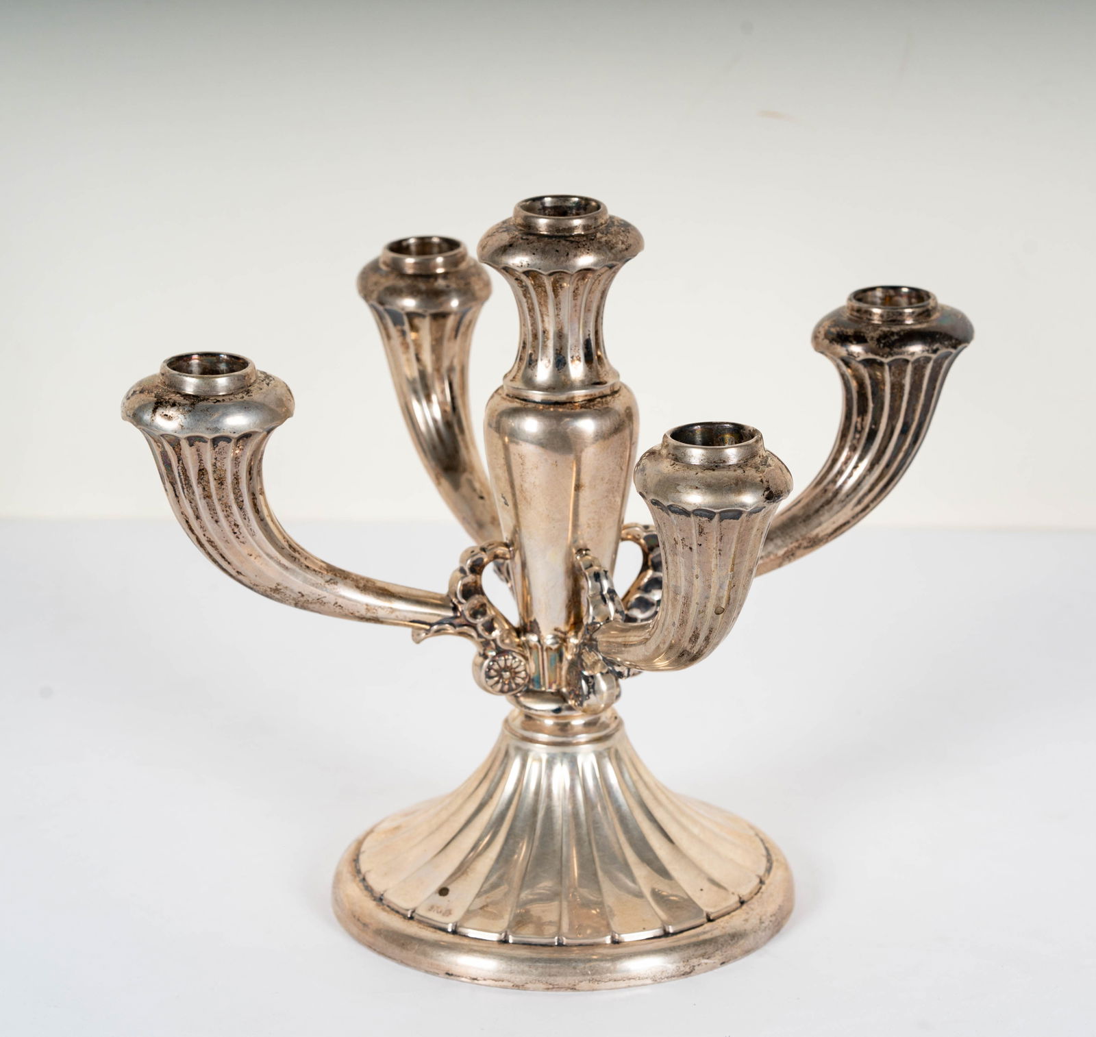 German .800 Silver Five-Light Candelabrum - 4