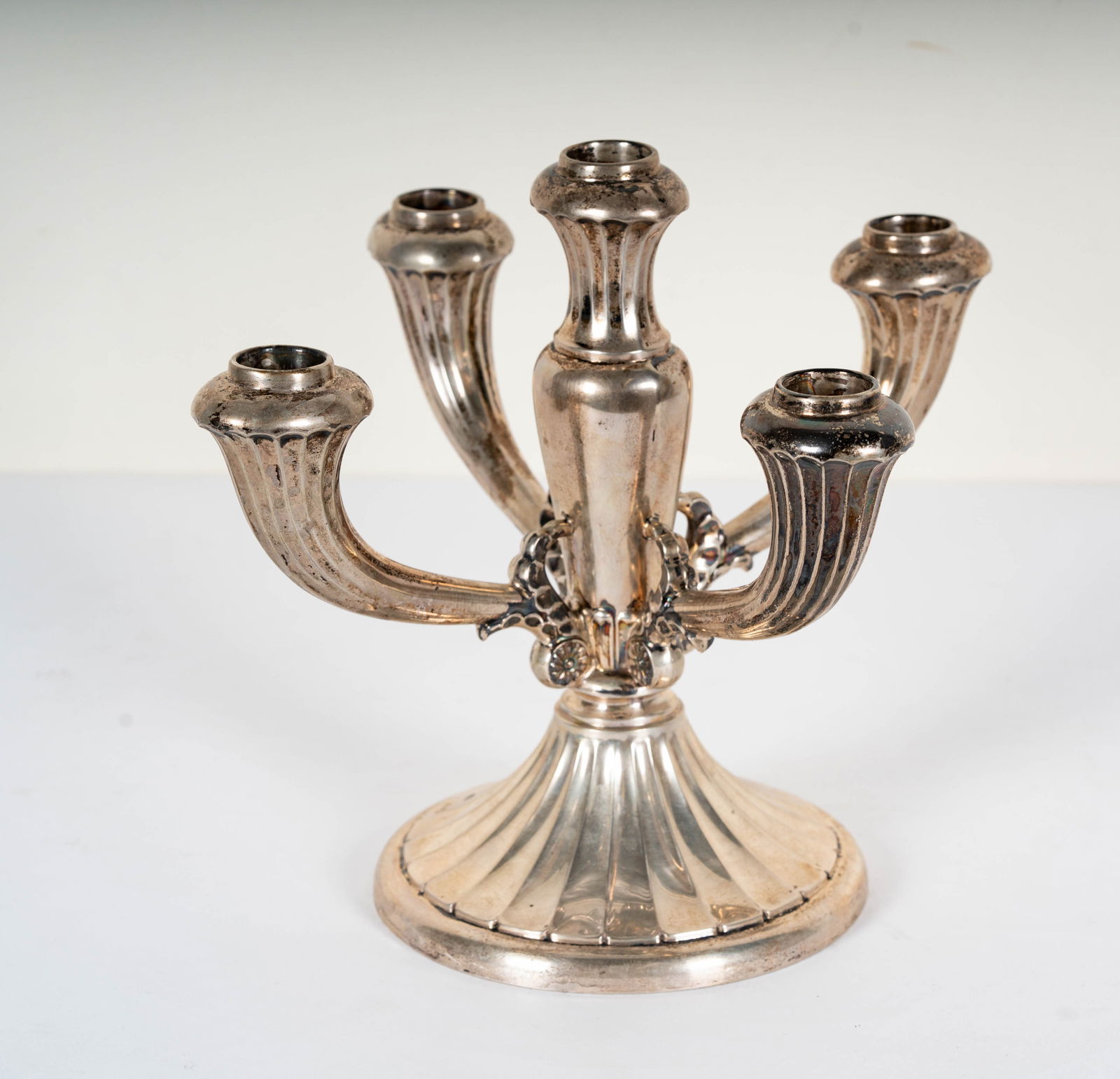 German .800 Silver Five-Light Candelabrum - 5