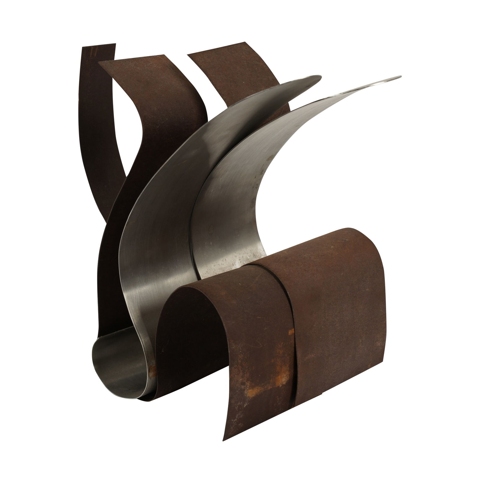 Lila Pell Katzen (1932-1998), Untitled Sculpture: steel, 1985; ed. 1/8; signed, dated and numbered to underside, 13 x 8 1/4 x 16 in. (33 x 21 x 40.6 cm.)