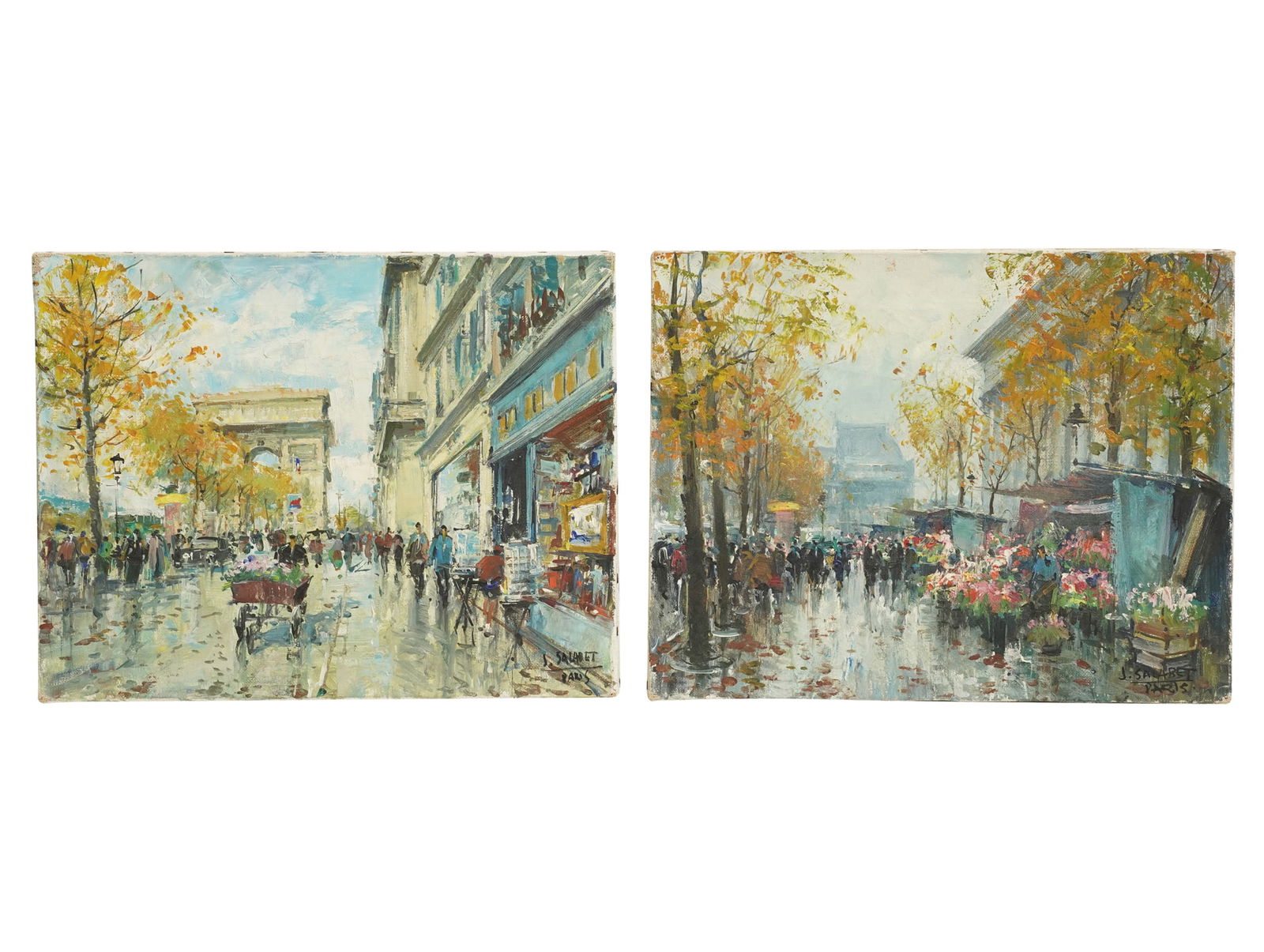 Jean Salabet (1913-1995), Two Parisian Street Scenes (1 of 9)