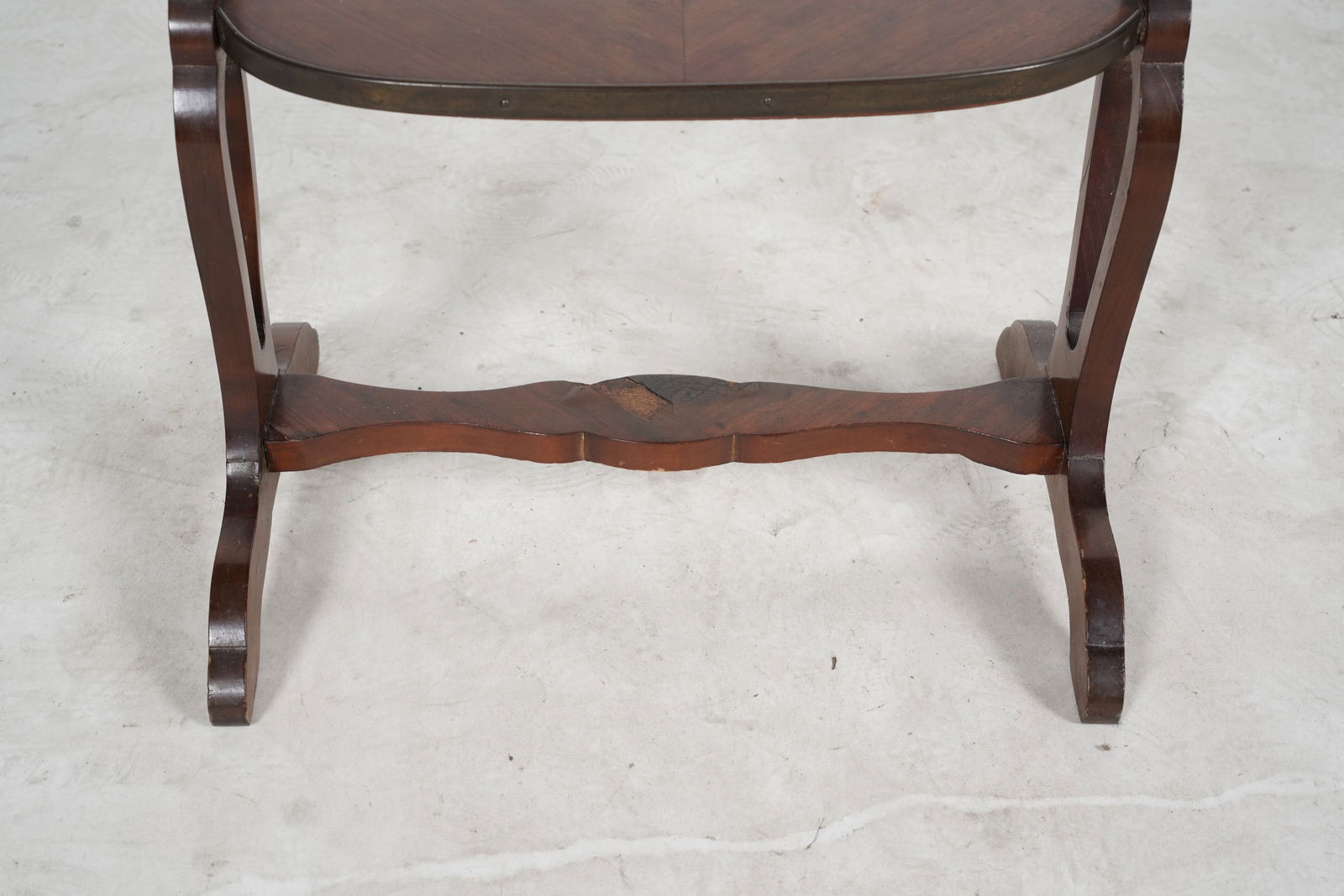 Marble-Top Mahogany Side table - 5