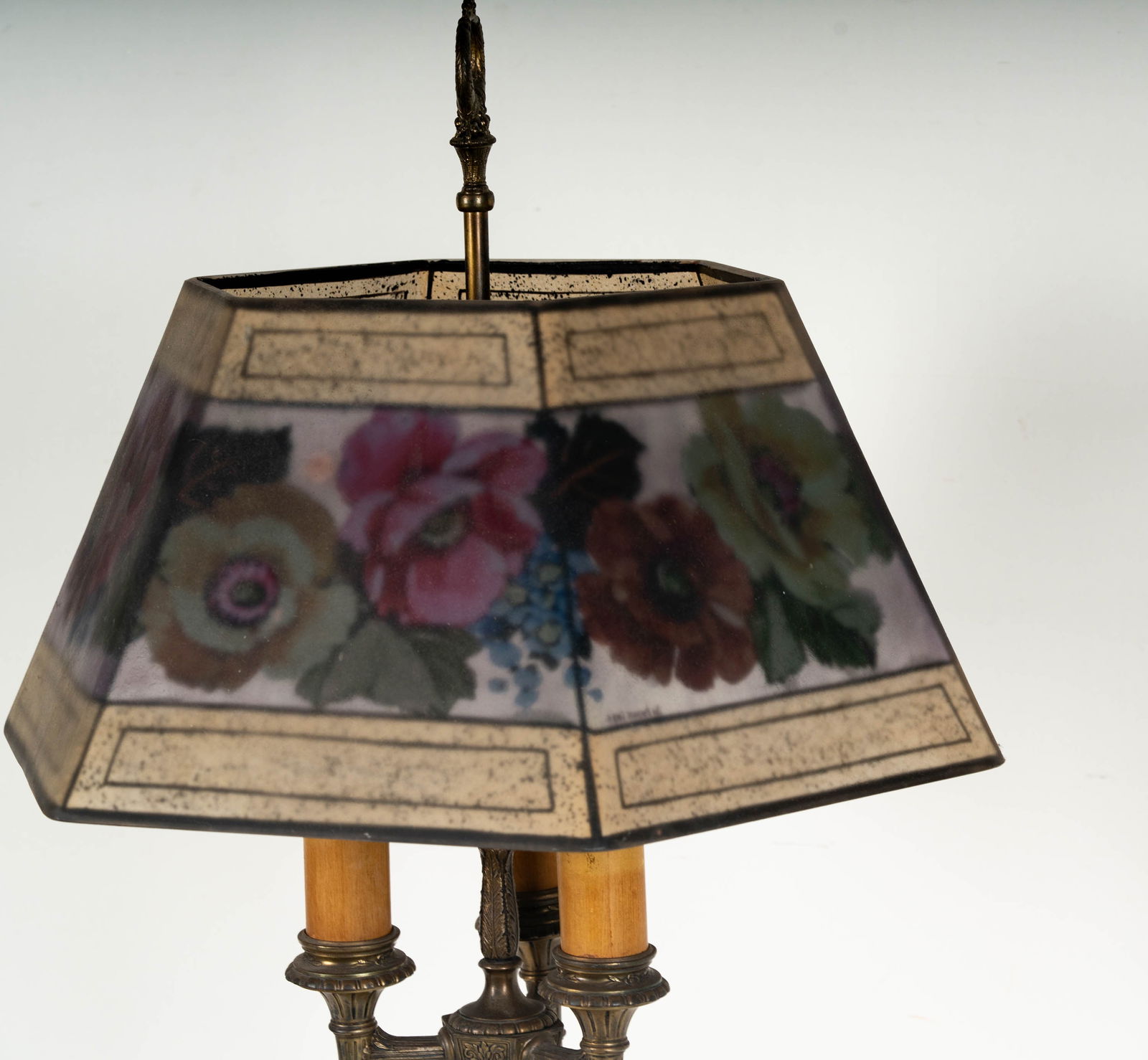 A Pairpoint Reverse-Painted Glass Table Lamp - 2