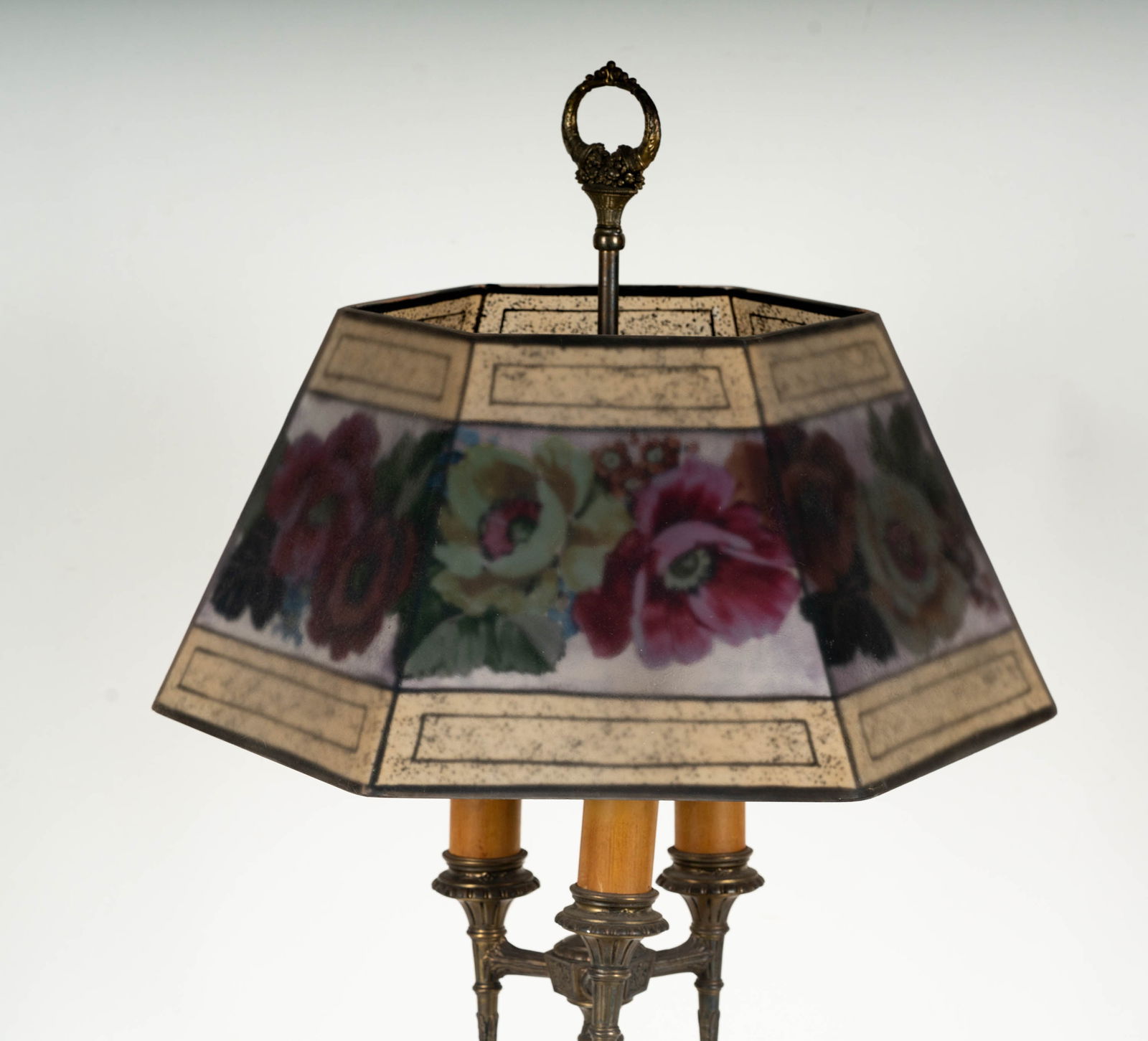A Pairpoint Reverse-Painted Glass Table Lamp - 6
