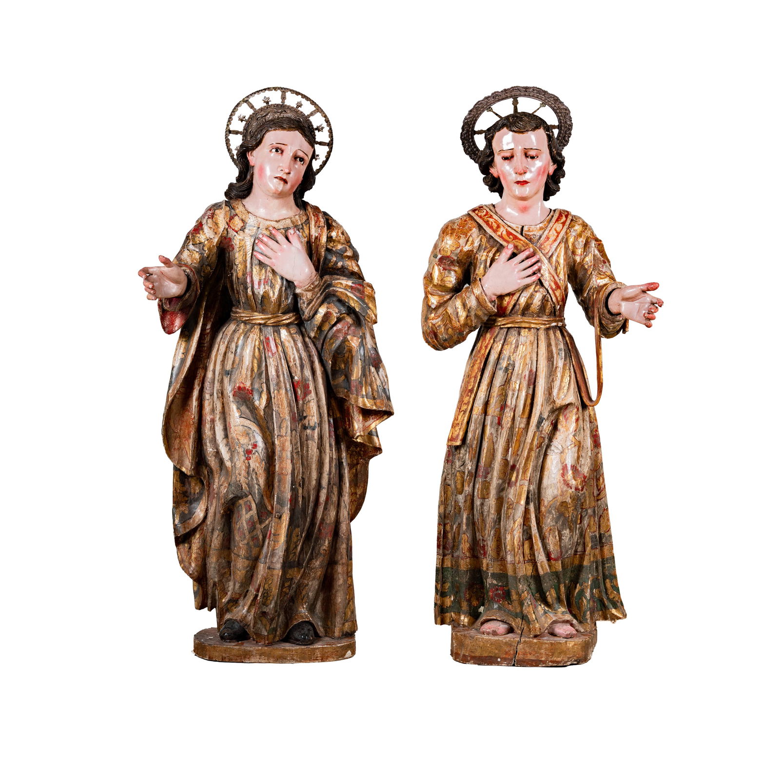 A Magnificent Pair of Spanish Colonial Santo Figures (1 of 20)