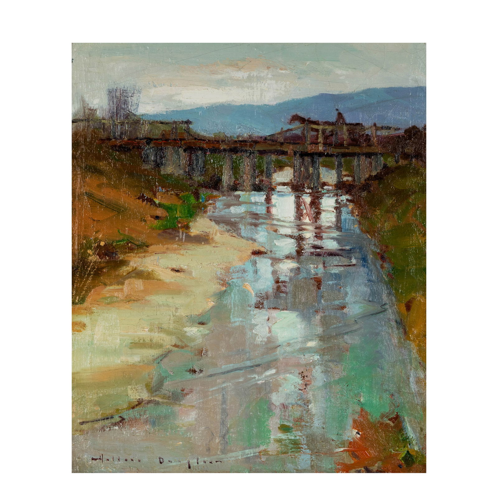 Haldane Douglas (1893 - 1980): Laguna: oil on canvas, signed lower left, titled to gallery label verso, 24 x 20 in., frame: 32 x 28 in. Provenance: Property from a Pelican Point Estate, Newport Coast, CA; deRu Fine Art, Laguna Beach, CA