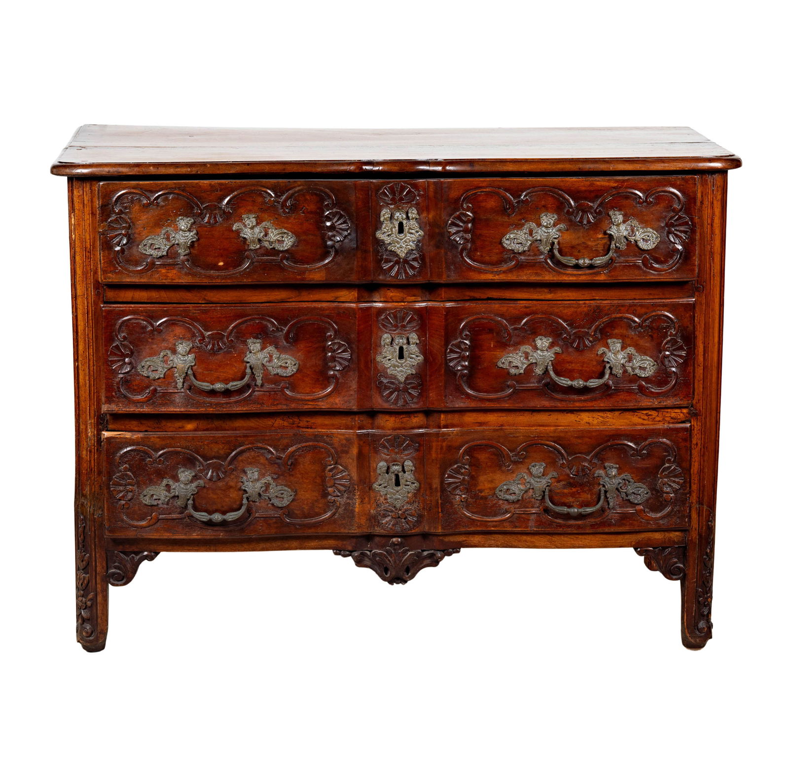 A Louis XV Walnut Commode Arbalete (1 of 9)