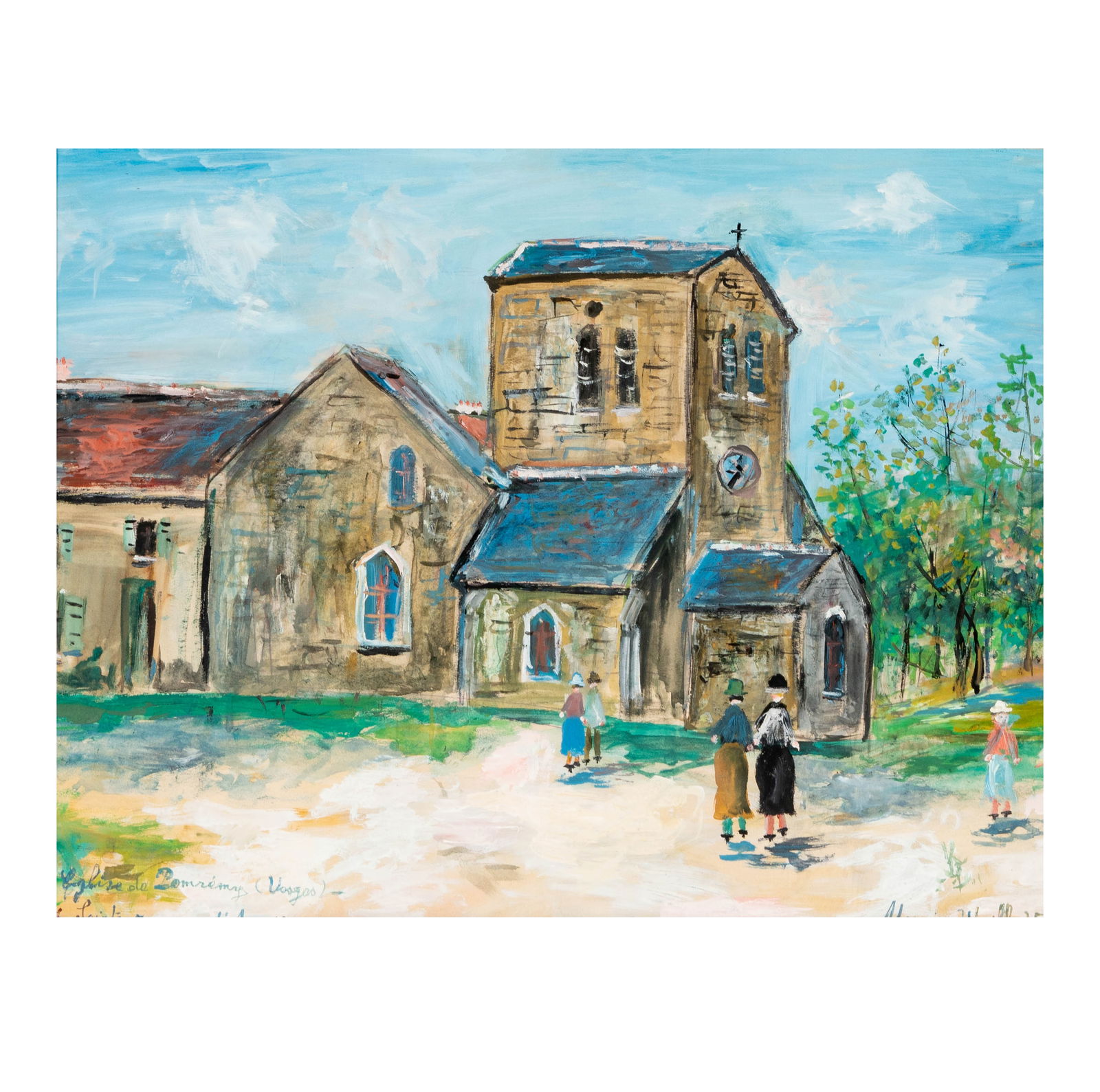 Maurice (Valadon) Utrillo (1883 - 1955): Eglise de Pomremy (Vosges) - Sainte Jeanne D'Arc (1 of 9)