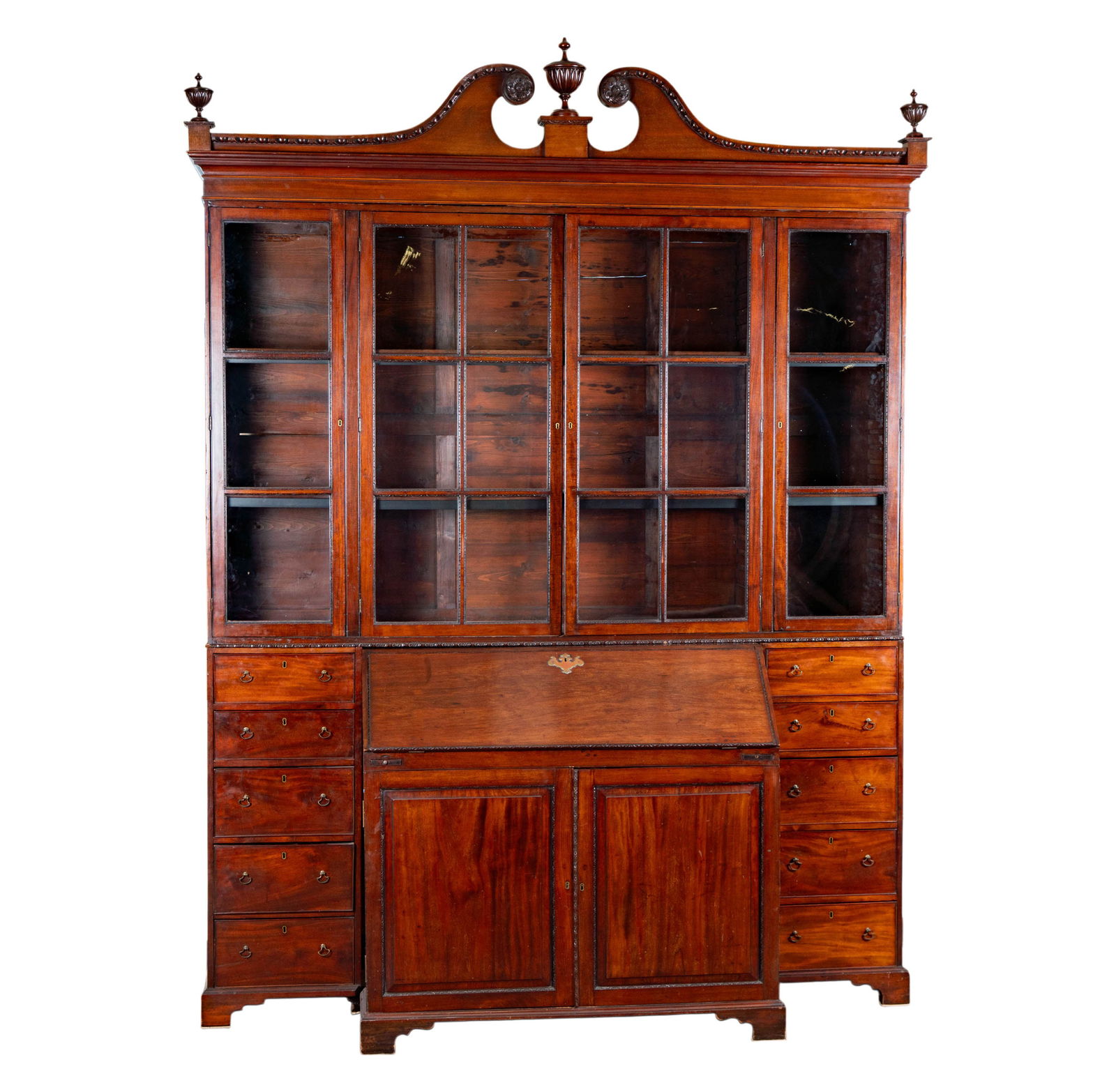 A George III Mahogany Bureau Bookcase (1 of 17)