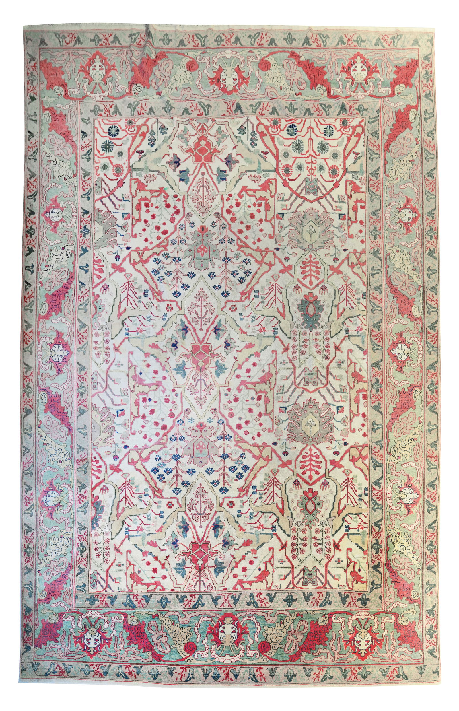 A Ziegler Rug 14'10" x 11'9": wool on cotton, 14'10" x 11'9" Provenance: Property from a Pelican Point Estate, Newport Coast, CA
