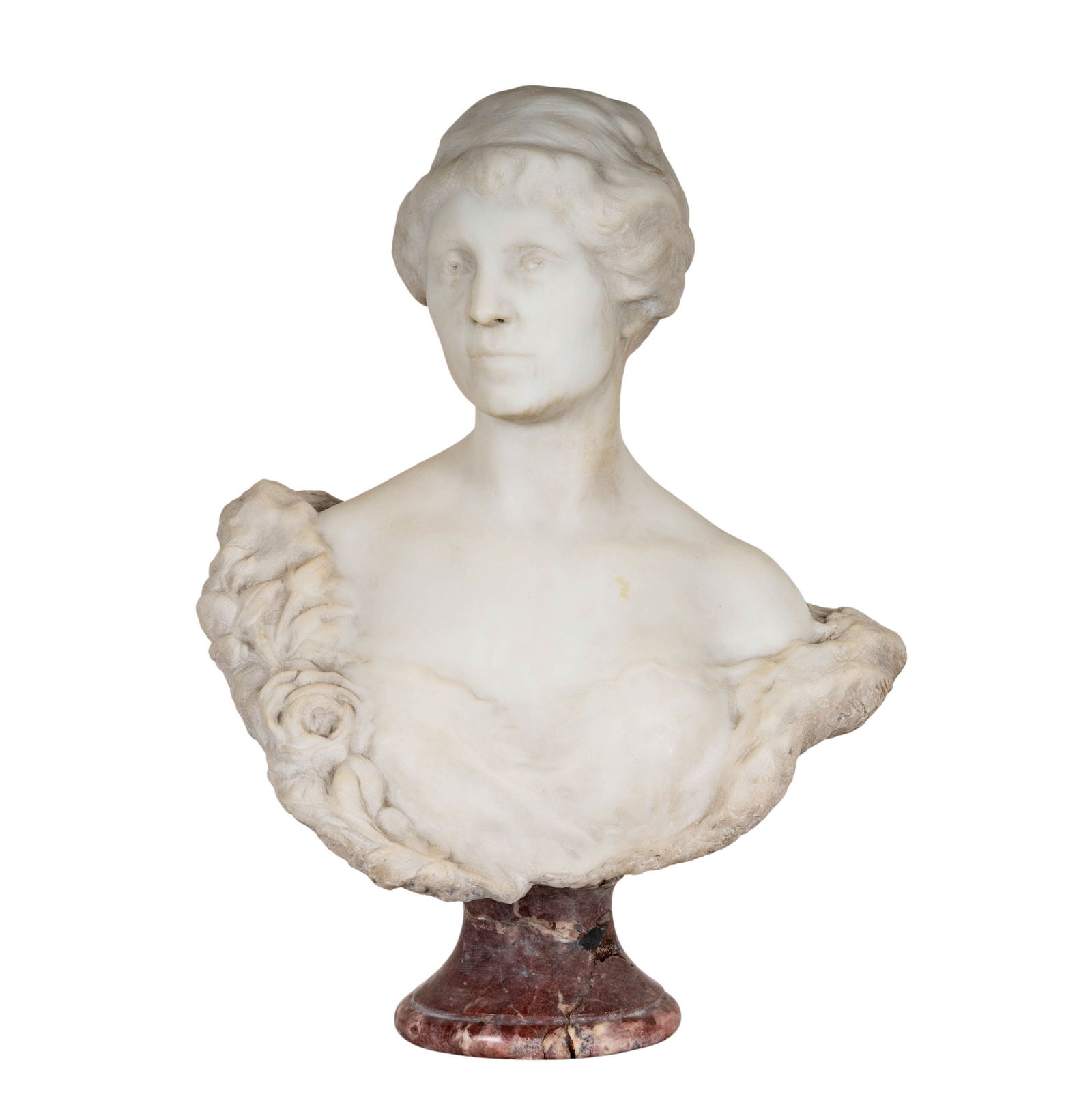 An Italian Carved Marble Bust of a Woman (1 of 19)