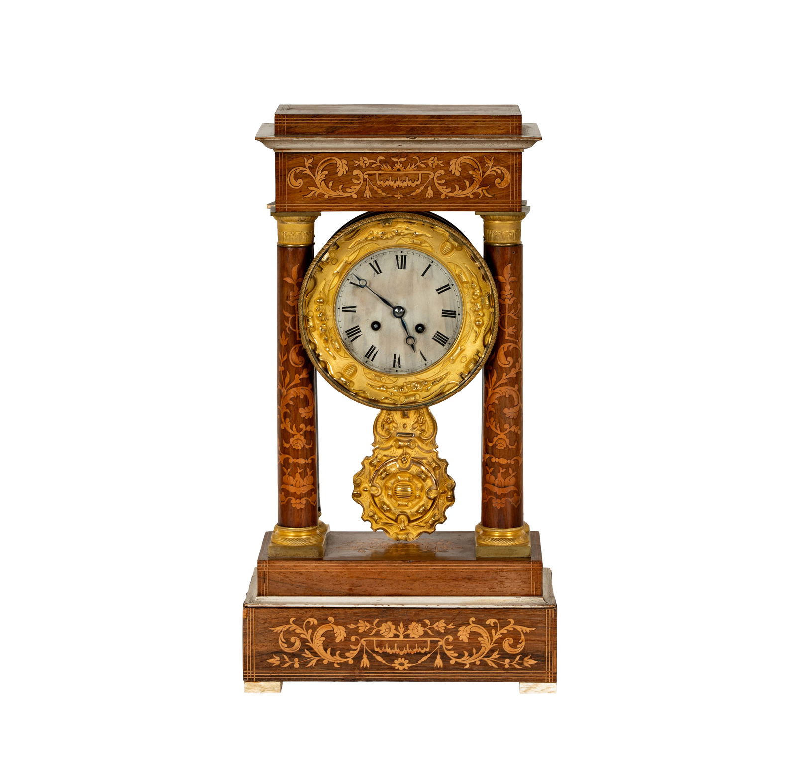 A Charles X Marquetry Portico Clock (1 of 13)