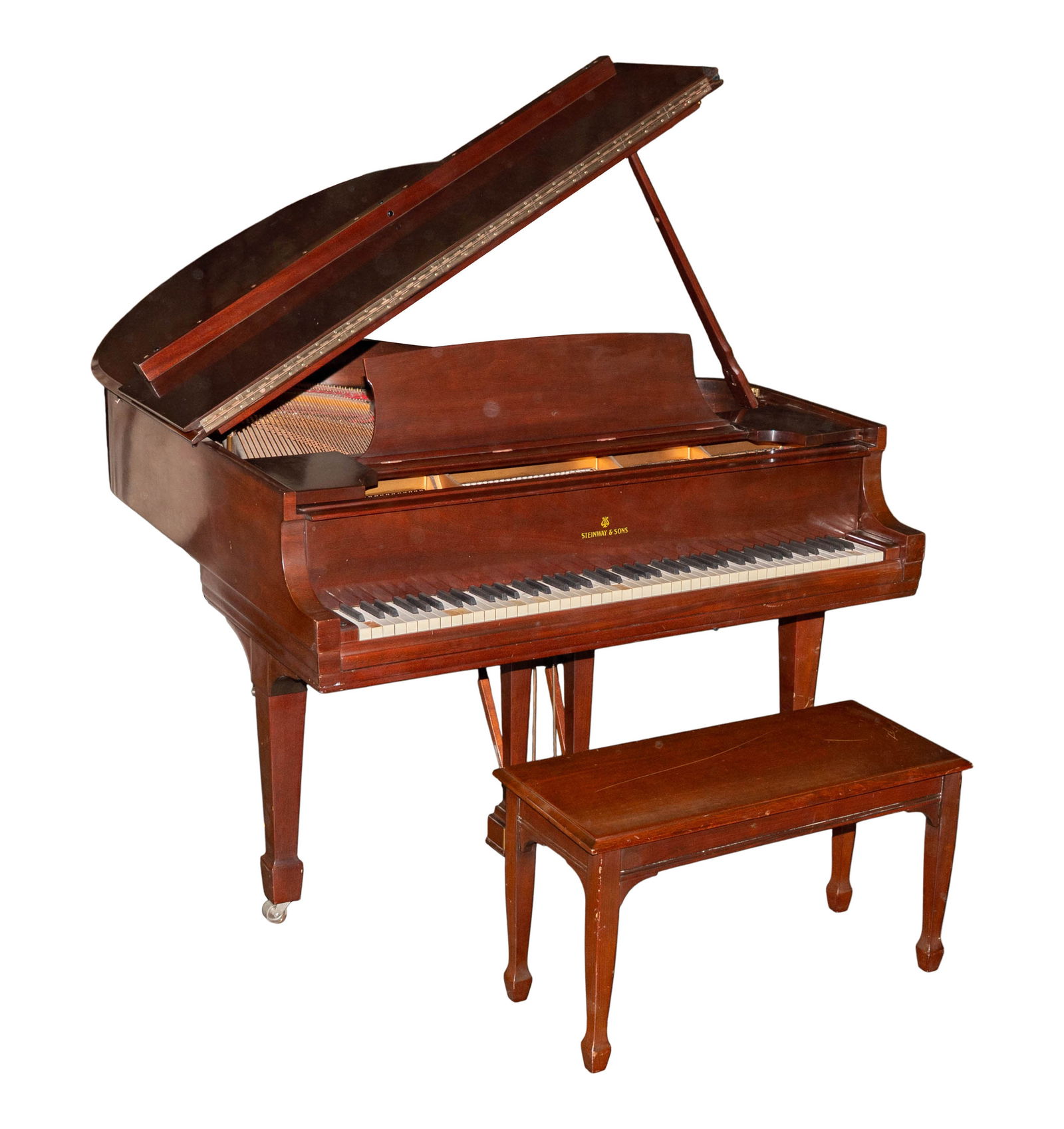 A Steinway Model M Grand Piano and Bench (1 of 20)