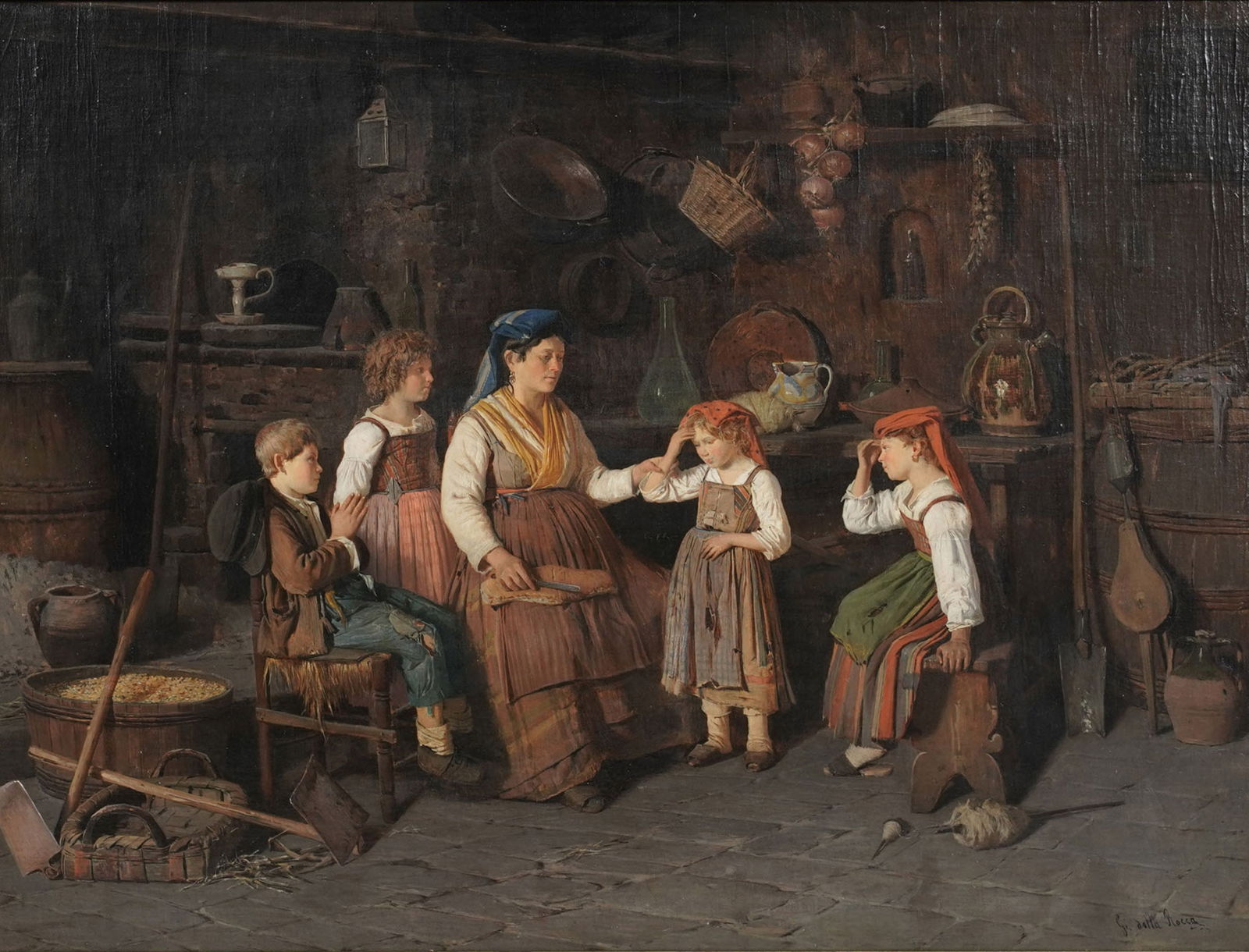 Giovanni Della Rocca (1788 - 1858):: signed lower right, 30 x 40 in., Frame: 37 1/2 x 40 1/2 in.