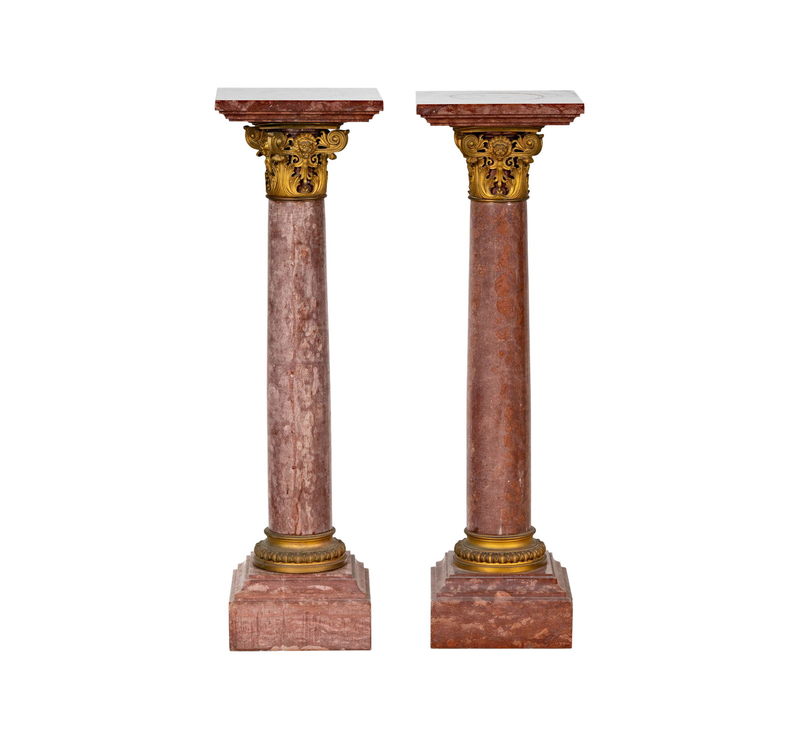 A Pair of Gilt Bronze-Mounted Marble Pedestals (1 of 13)