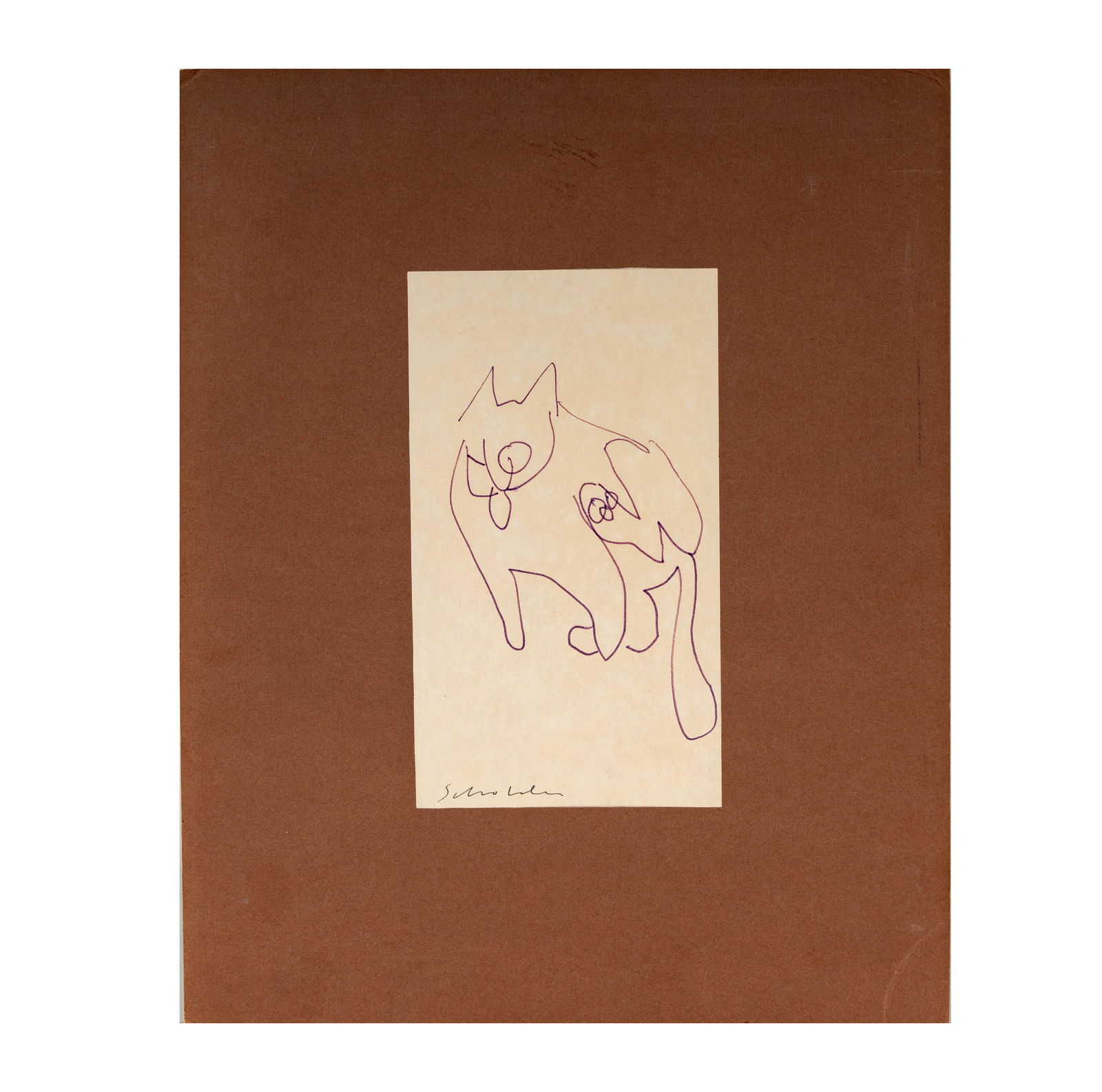 Fritz Scholder (1937 - 2005): Cat Scratching (1 of 8)