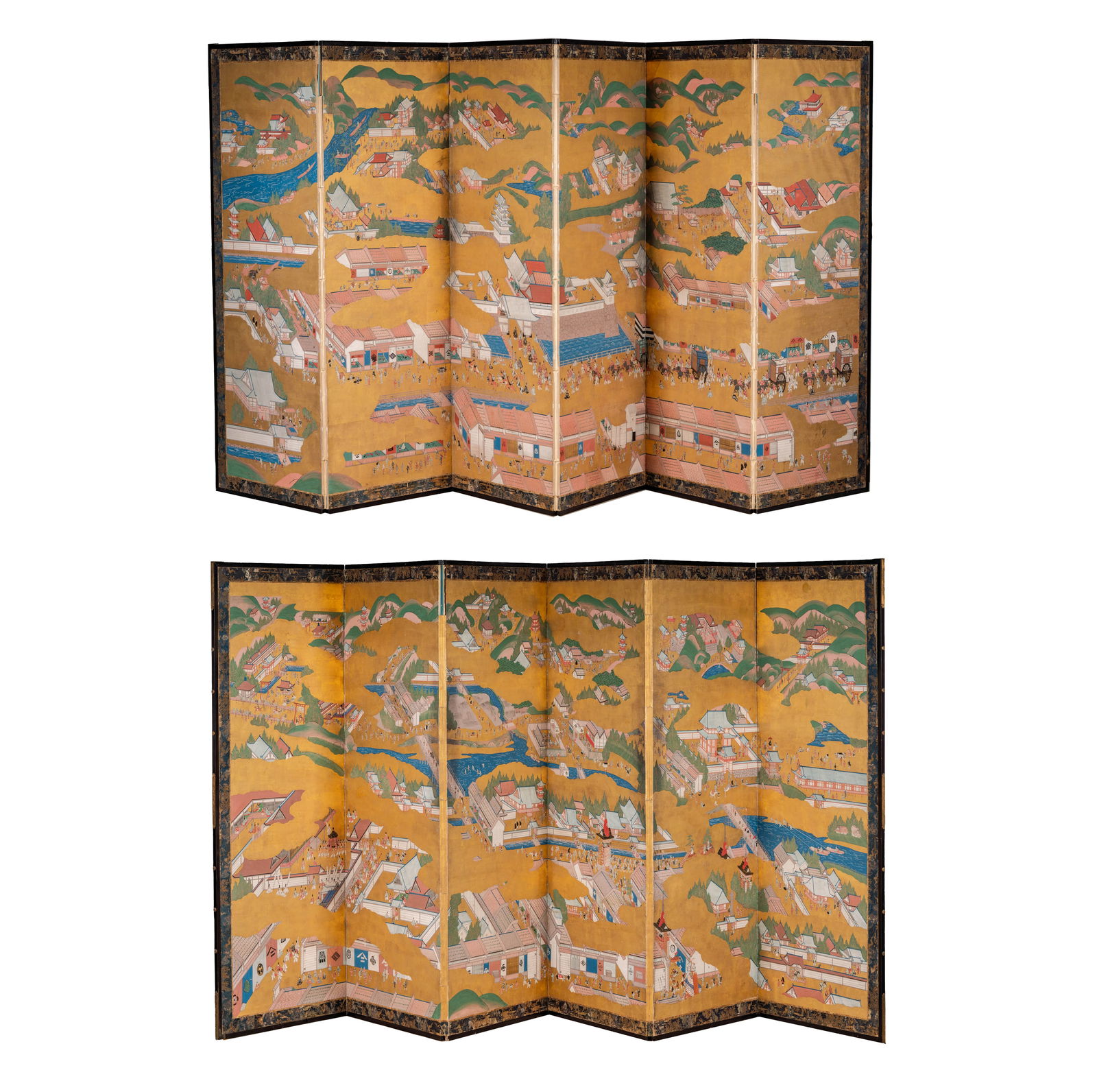 A Pair of Antique Japanese Six-Panel Screens (1 of 20)