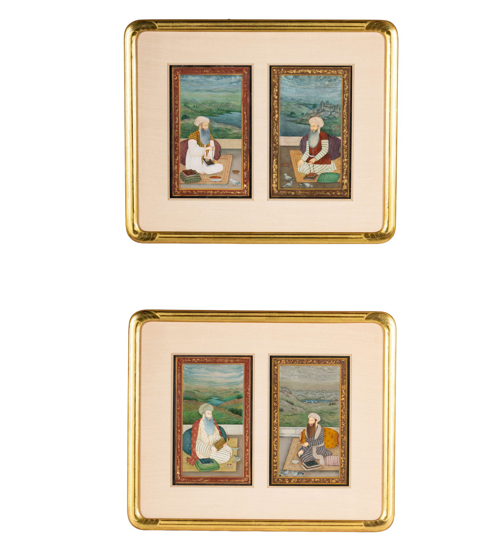 Four Mughal Miniature Paintings (1 of 14)
