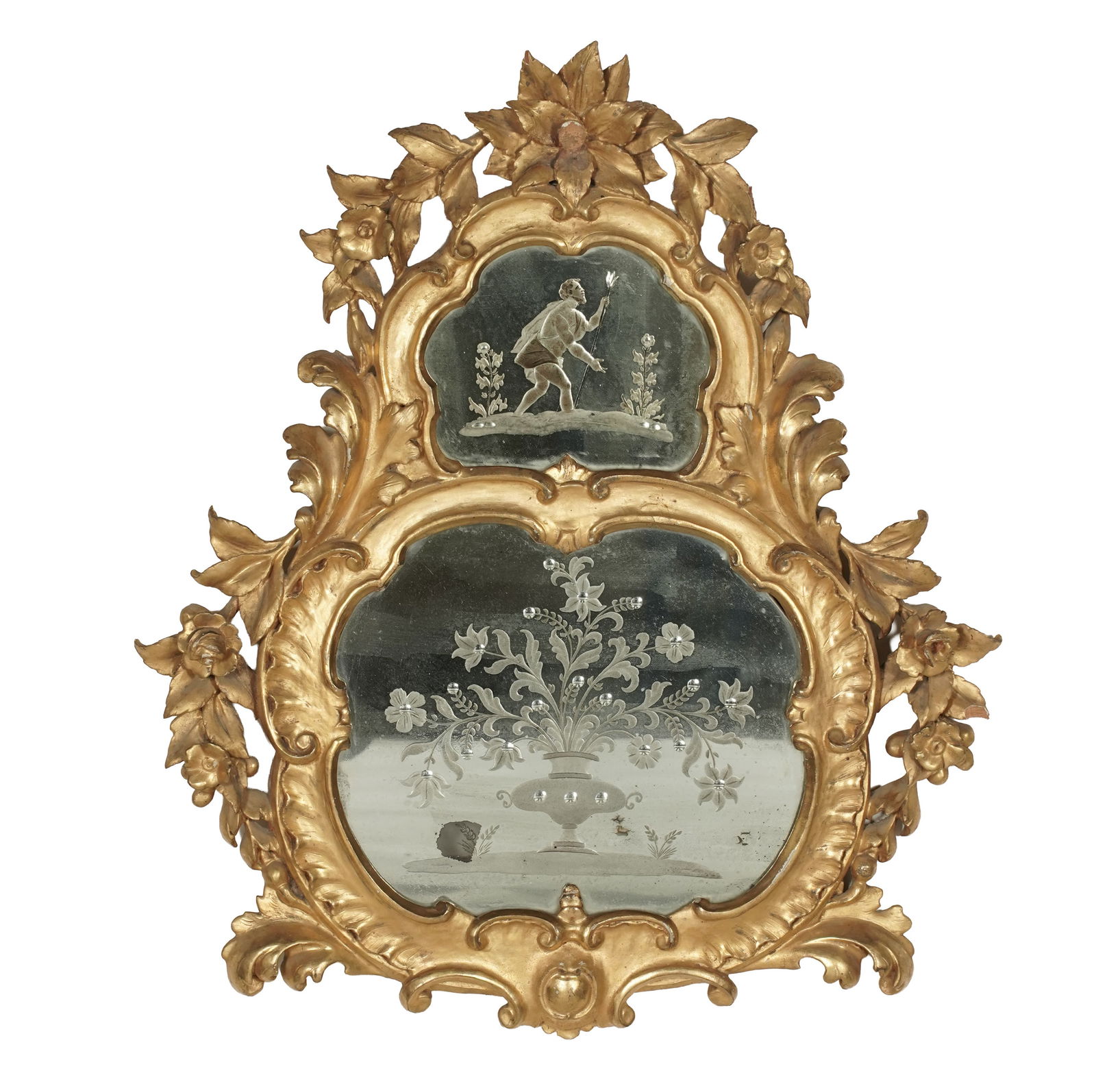 An Italian Giltwood Frame With Venetian Mirror Plate (1 of 8)