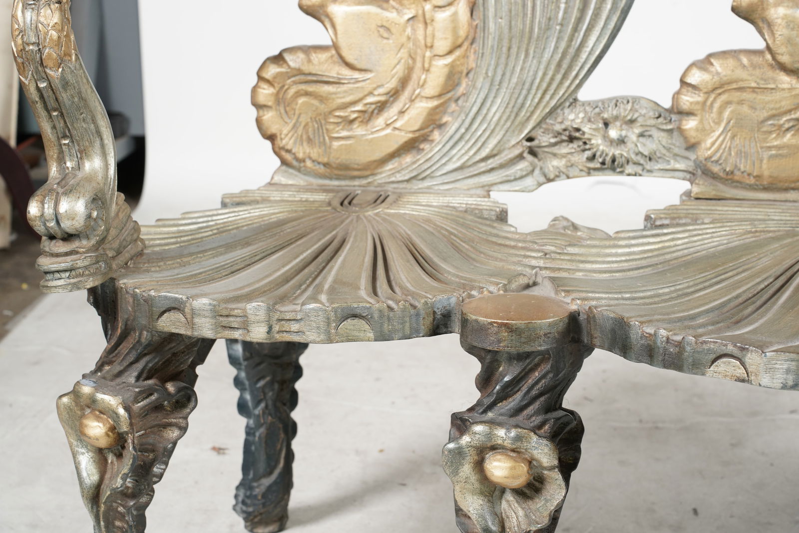 A Rococo-Style Grotto Settee - 7