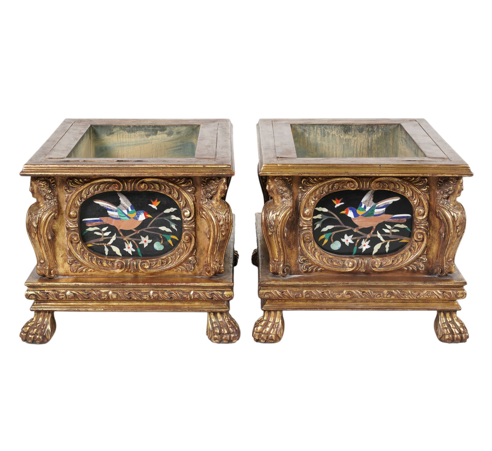A Pair of Italian Giltwood Planters (1 of 8)