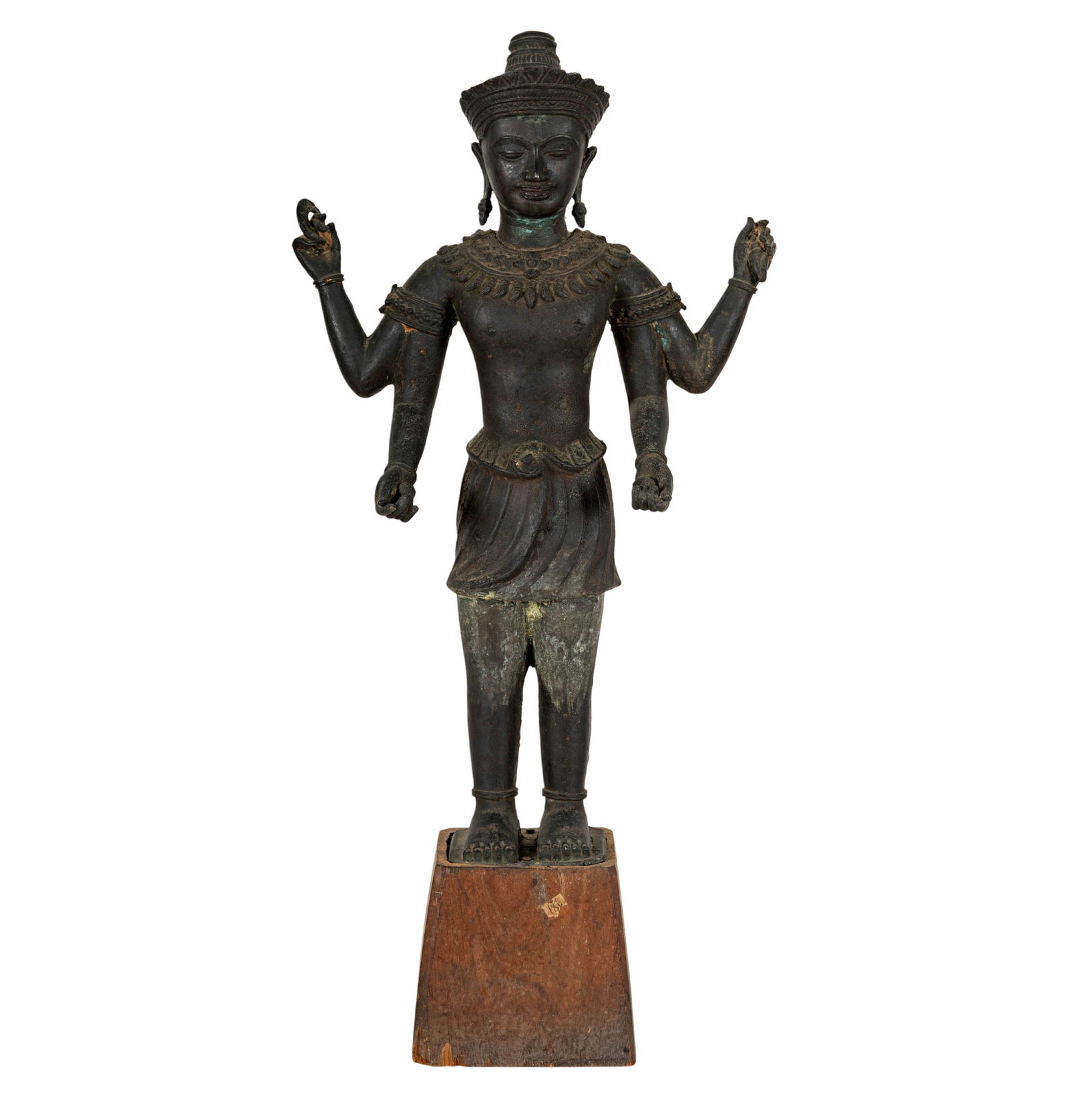 A Cambodian Patinated Bronze Figure of Vishnu (1 of 11)