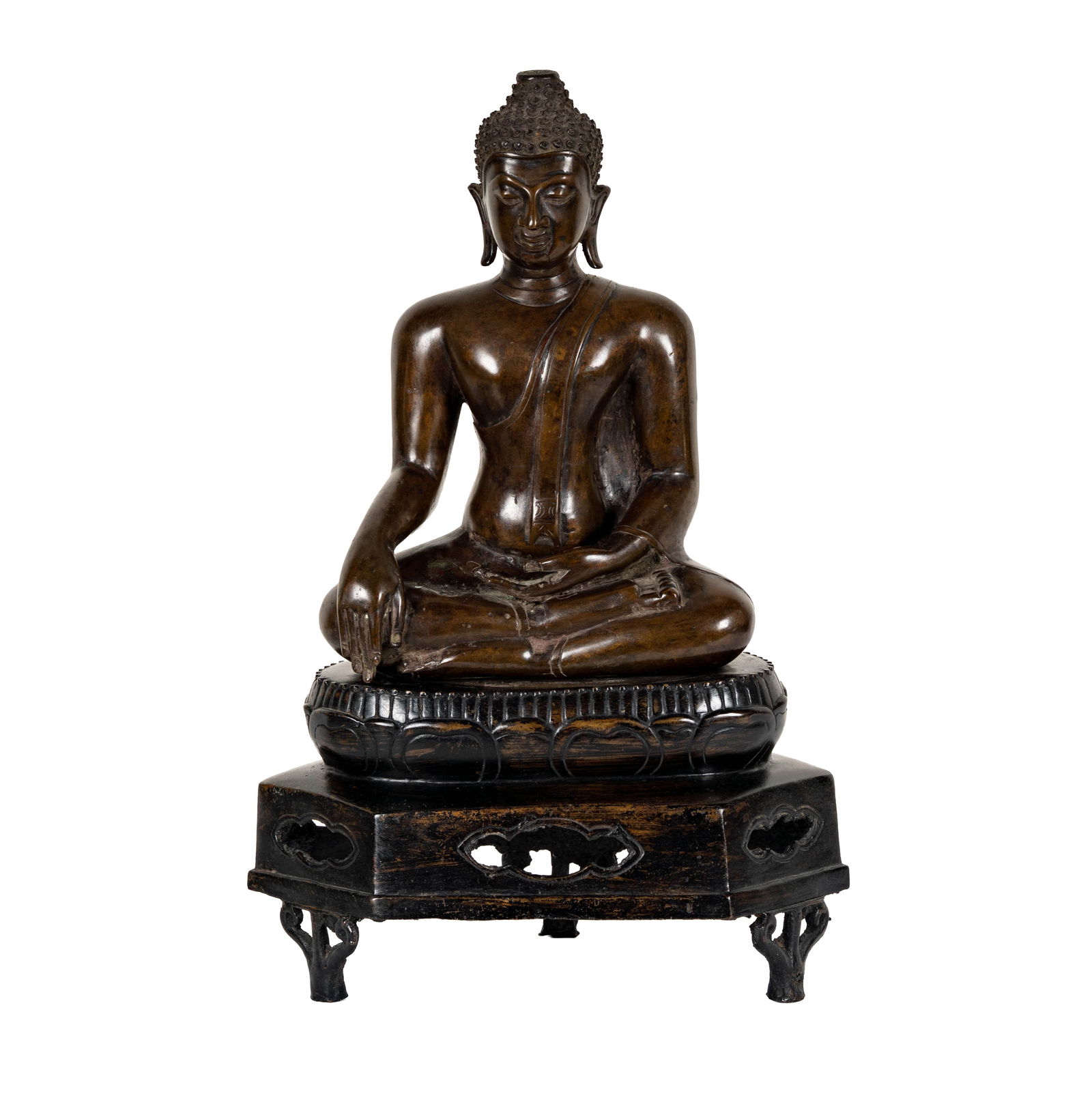 A Northern Thai Bronze Figure of Buddha (1 of 12)