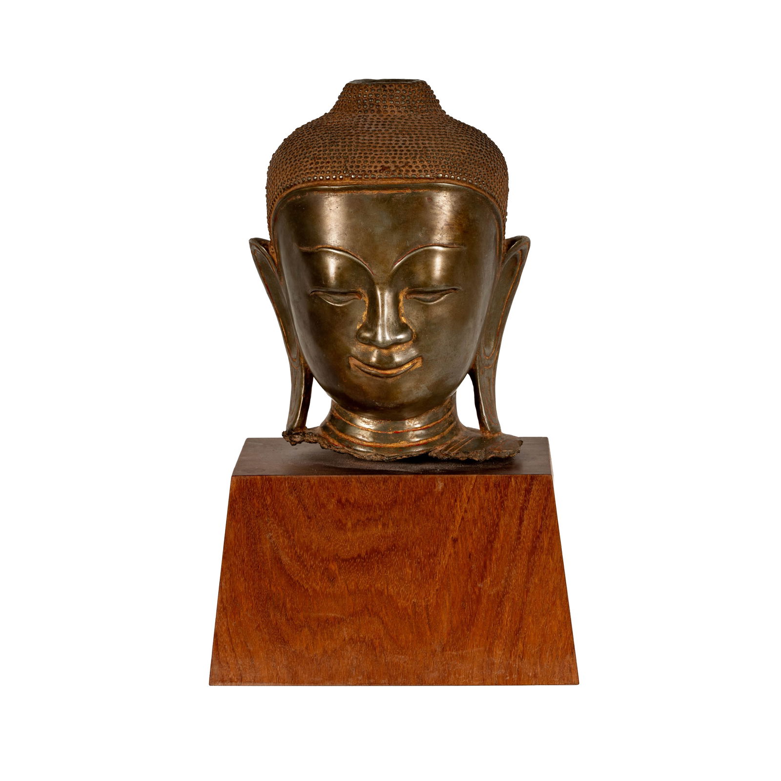 A Thai Gilt Bronze Head of Buddha (1 of 8)