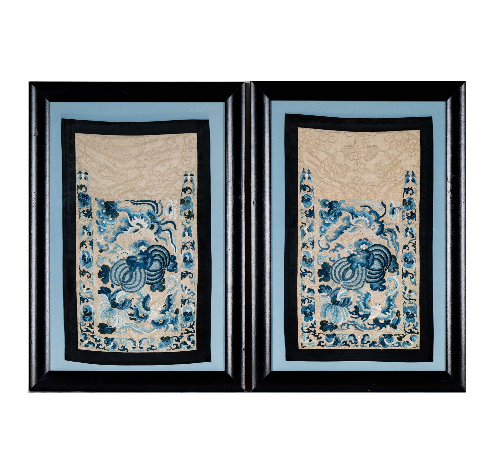 A Pair of Chinese Embroidery Panels (1 of 6)