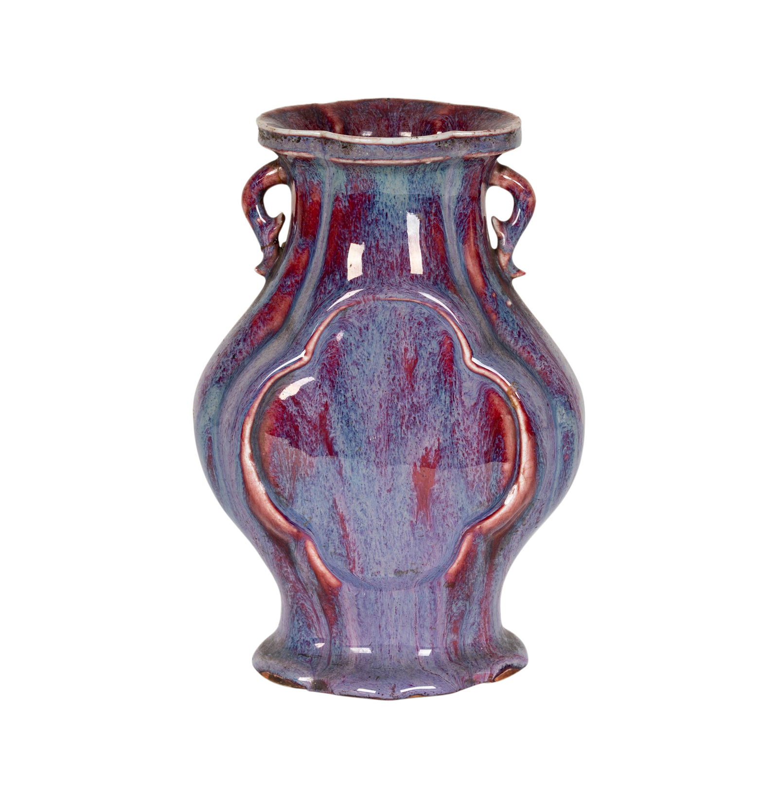 A Chinese Flambe Vase: 18th century, 8 1/2 in.