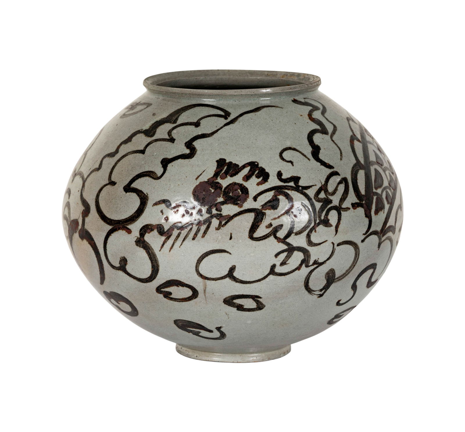 A Very Rare and Large Korean Iron-Brown Dragon Jar (1 of 10)