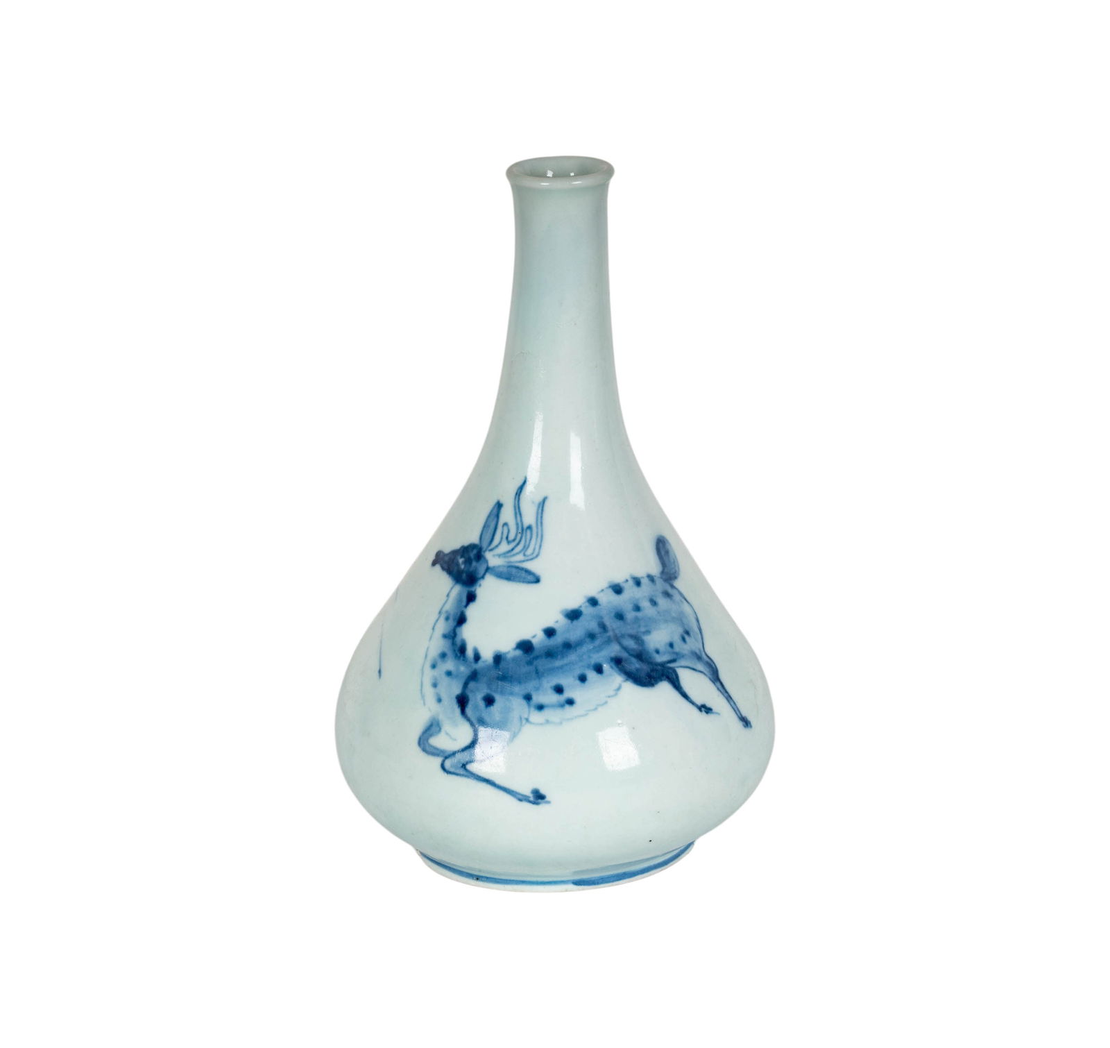 A Korean Blue and White Glazed Bottle Vase (1 of 9)
