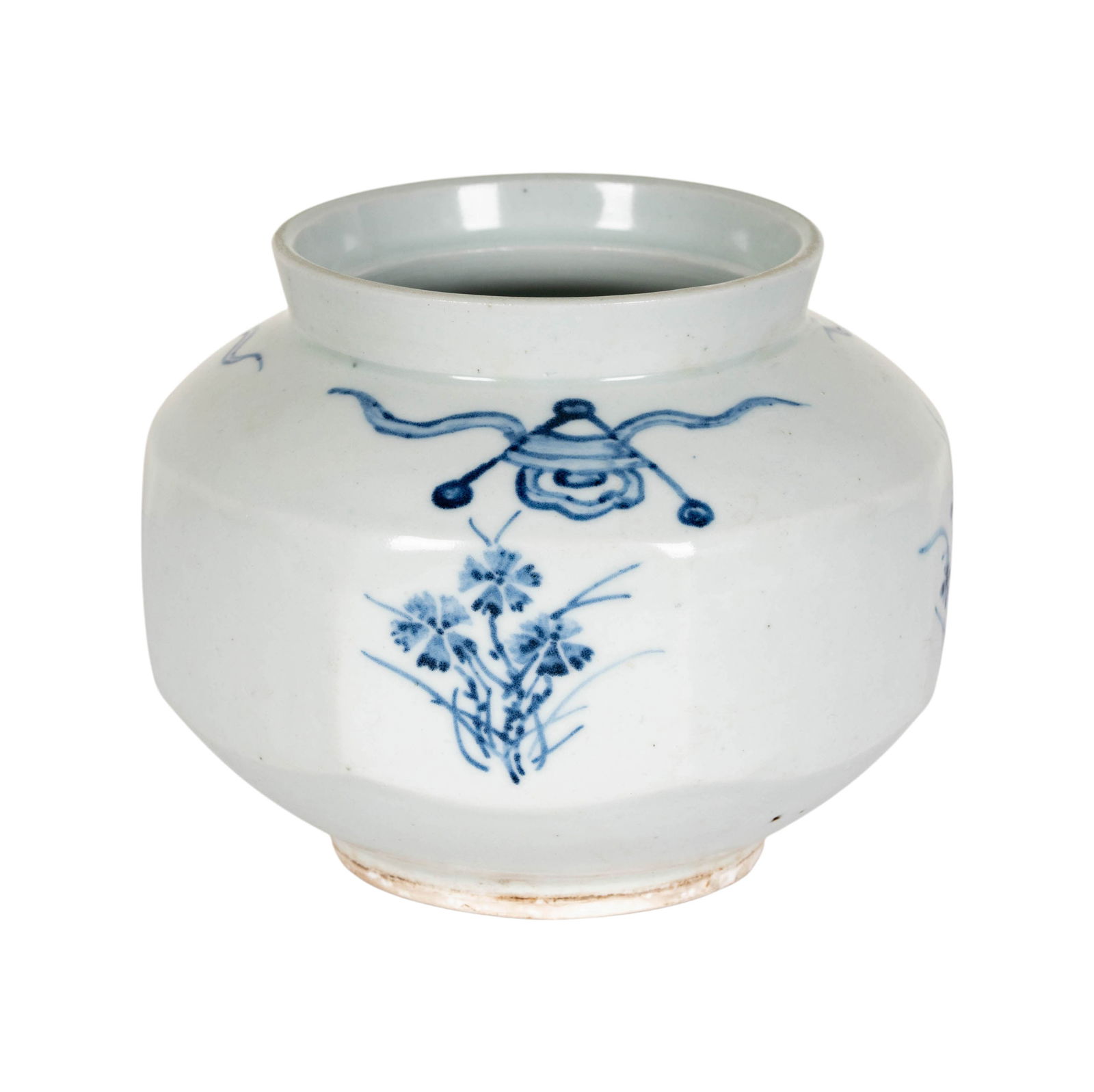 An Antique Korean Blue and White Octagonal Jar (1 of 10)