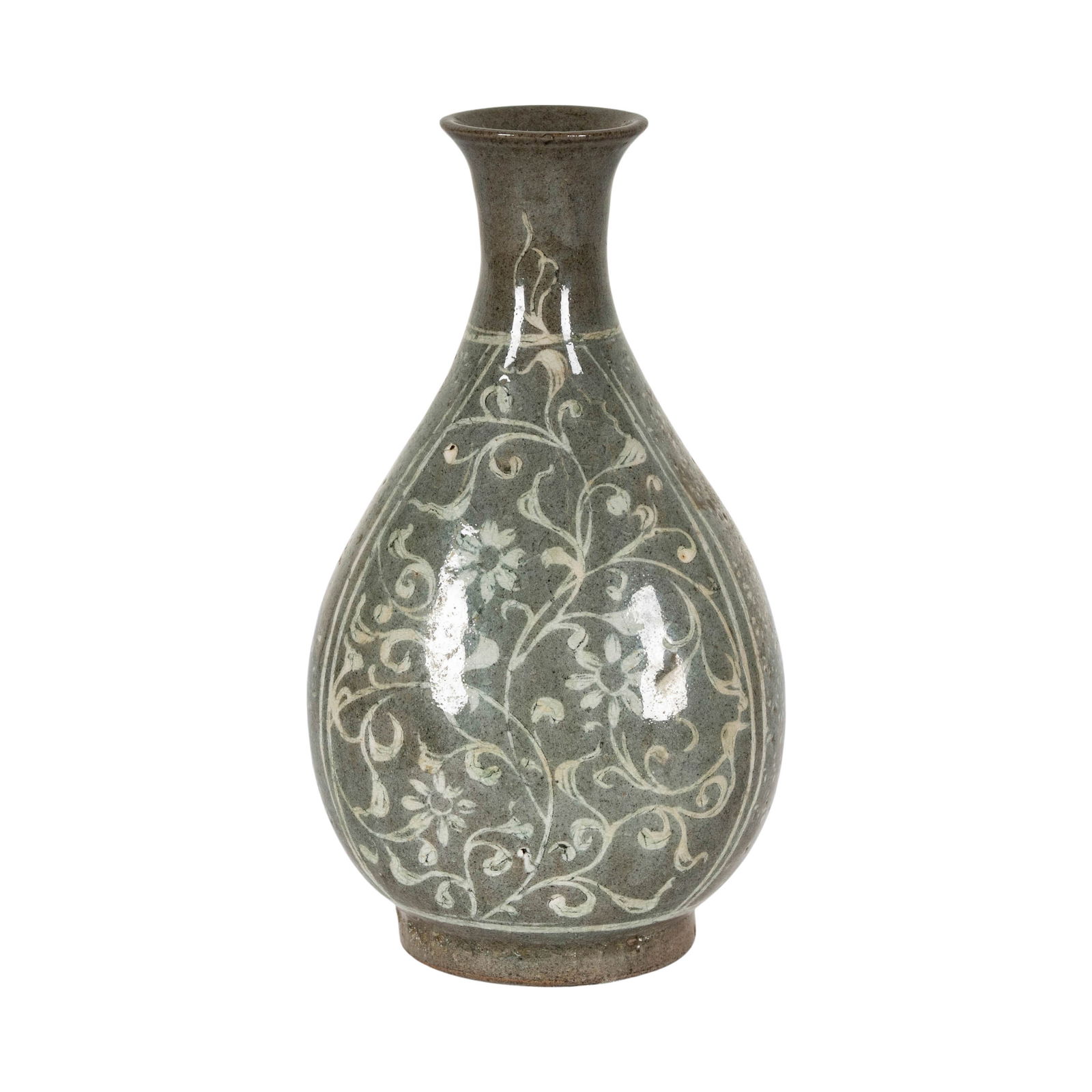 A Korean Celadon Ceramic Flask Vase (1 of 7)