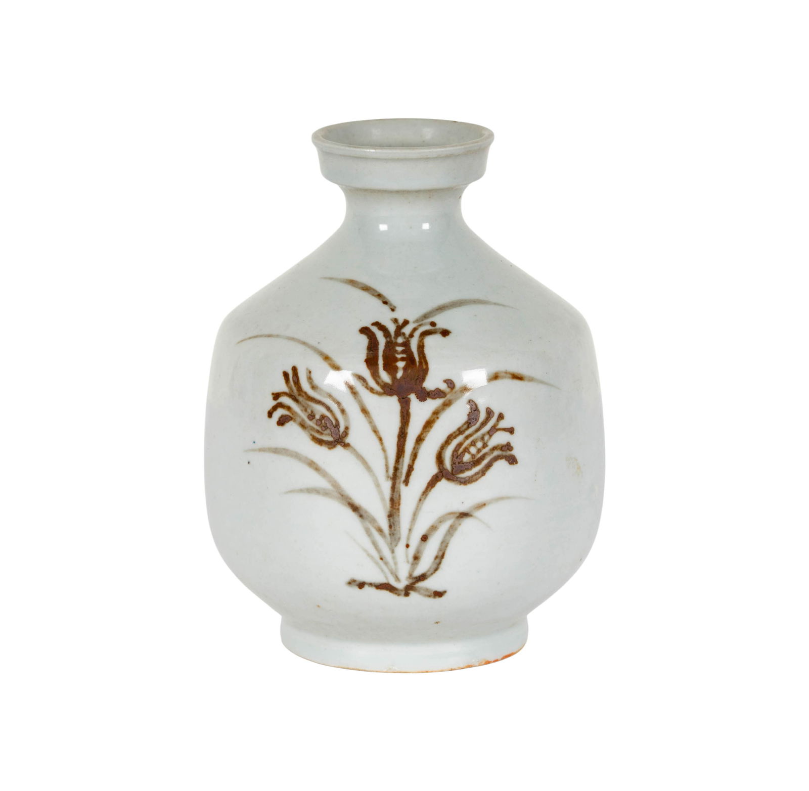 A Korean Iron Brown-Decorated Bottle Vase (1 of 9)