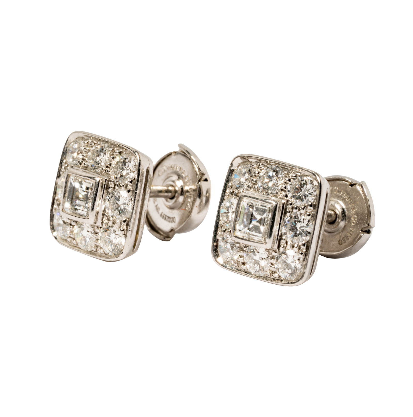Tiffany & Co., Platinum, Diamond Earrings (1 of 9)