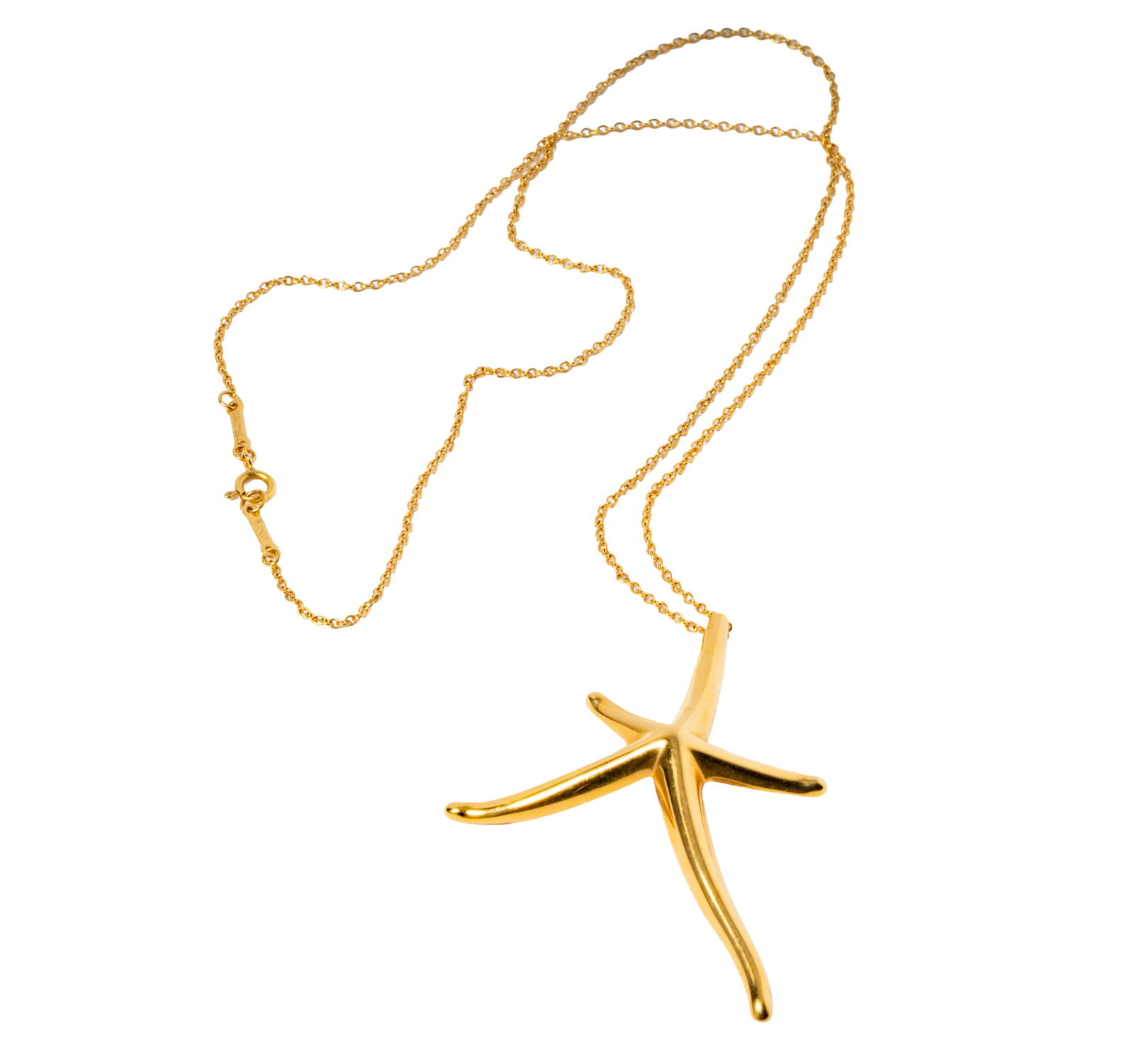 Tiffany & Co. Elsa Peretti 18 Karat Yellow Gold Starfish Necklace (1 of 7)