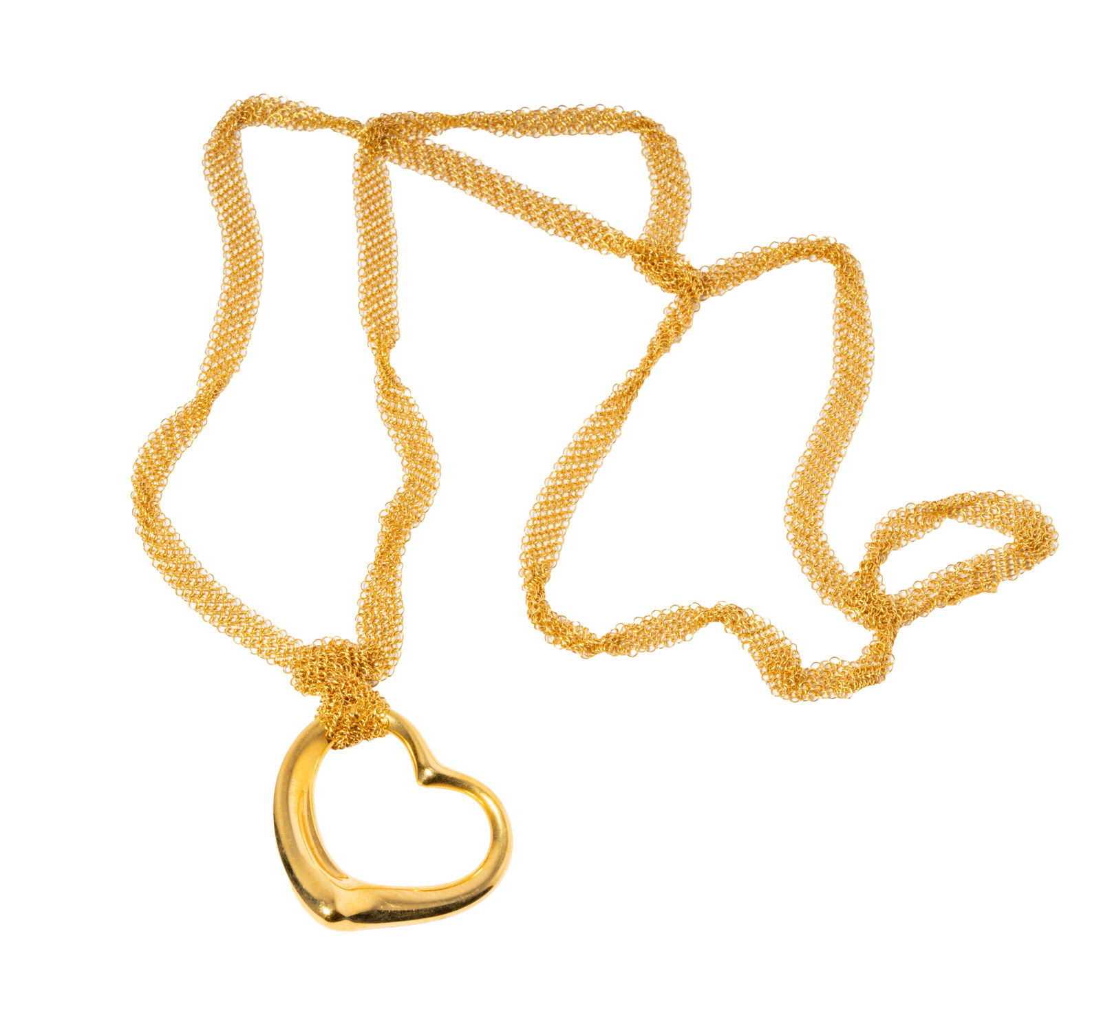 Tiffany & Co. Elsa Peretti 18 Karat Yellow Gold Heart Necklace (1 of 8)
