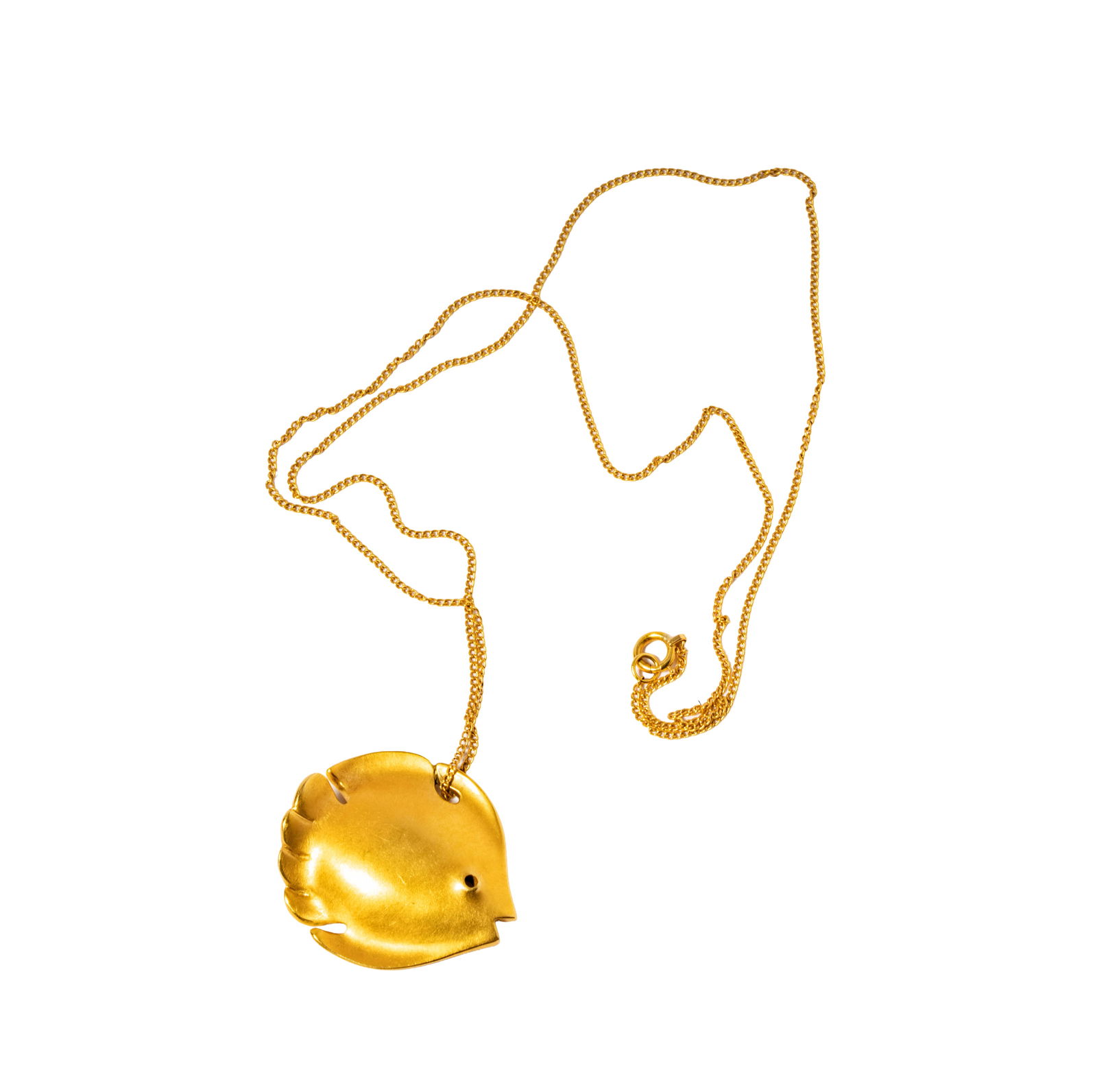 Tiffany & Co. 18 Karat Yellow Gold Fish Necklace: Tiffany & Co. 18 Karat Yellow Gold Fish Necklace