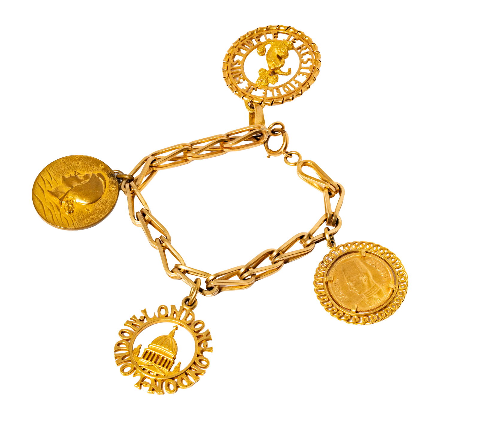 Yellow Gold Charm Bracelet (1 of 10)
