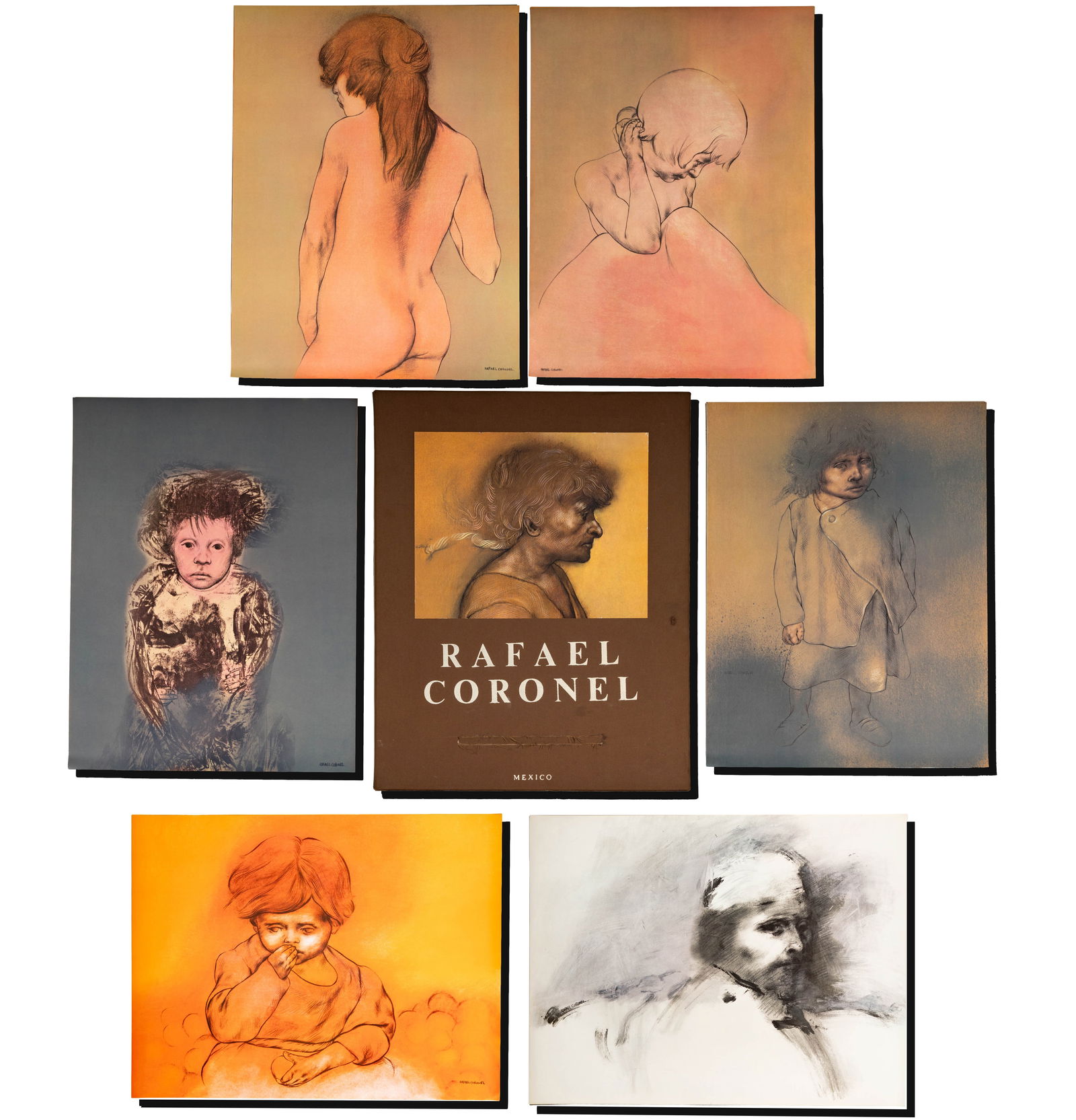 Rafael Coronel (1932-2019): Portfolio of Prints: comprising the complete set of 20 offset lithographs, not numbered (from the edition of 2000), each signed in the image, with tirageand introductionbyAlfonso de Neuvillate y Ortiz, published